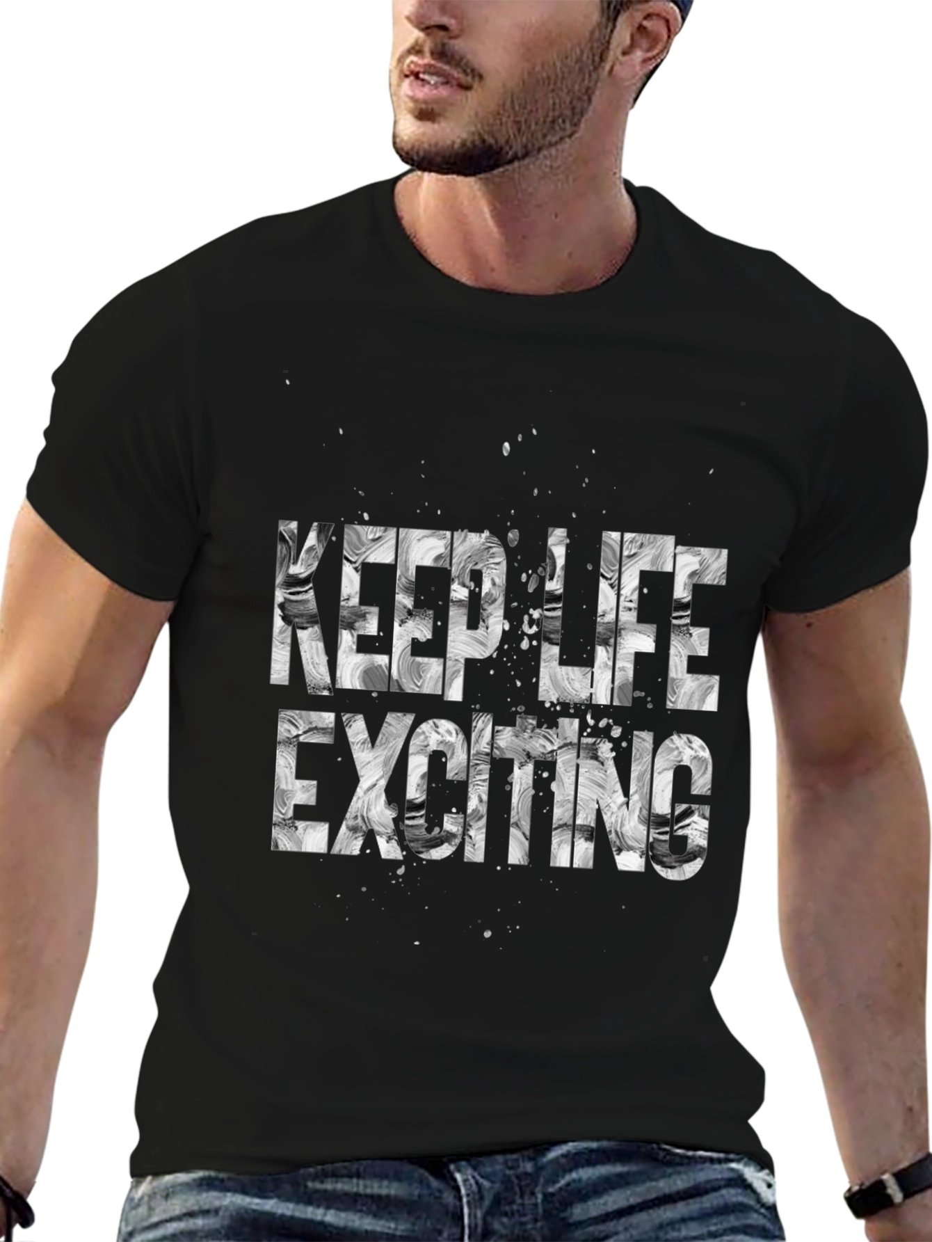 Keep Life Exciting T-Shirt - Black
