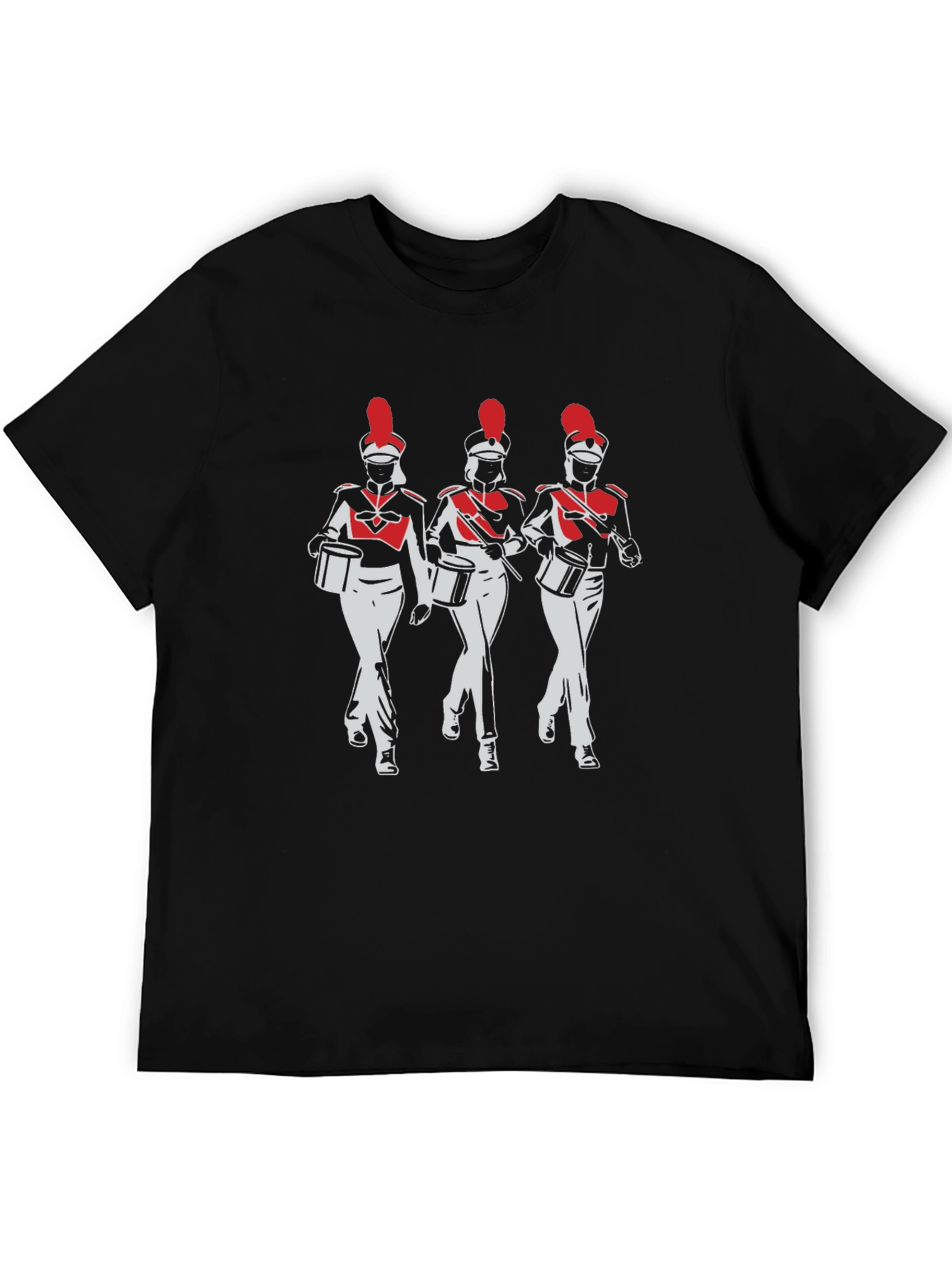 Marching Band T-Shirt: Red & White Drummers