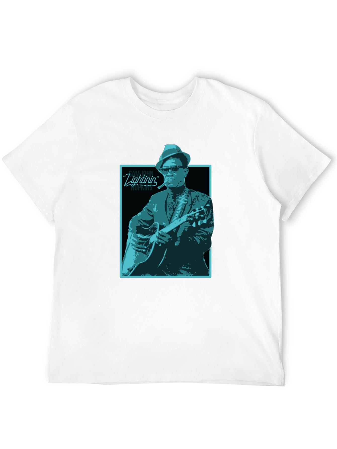Lightnin Hopkins Graphic Tee - Black Cotton T-Shirt