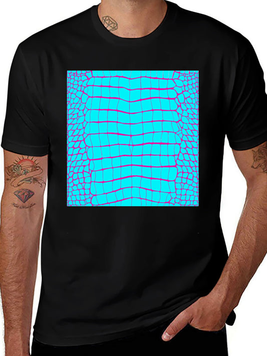 Reptile Skin Graphic Tee - Trendy Alligator Print