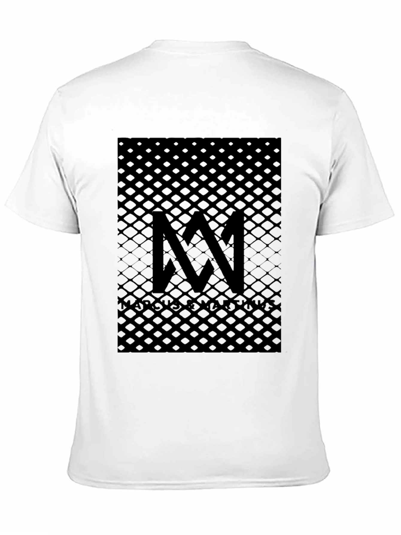 Modern Black Graphic Tee - Abstract Grid Design
