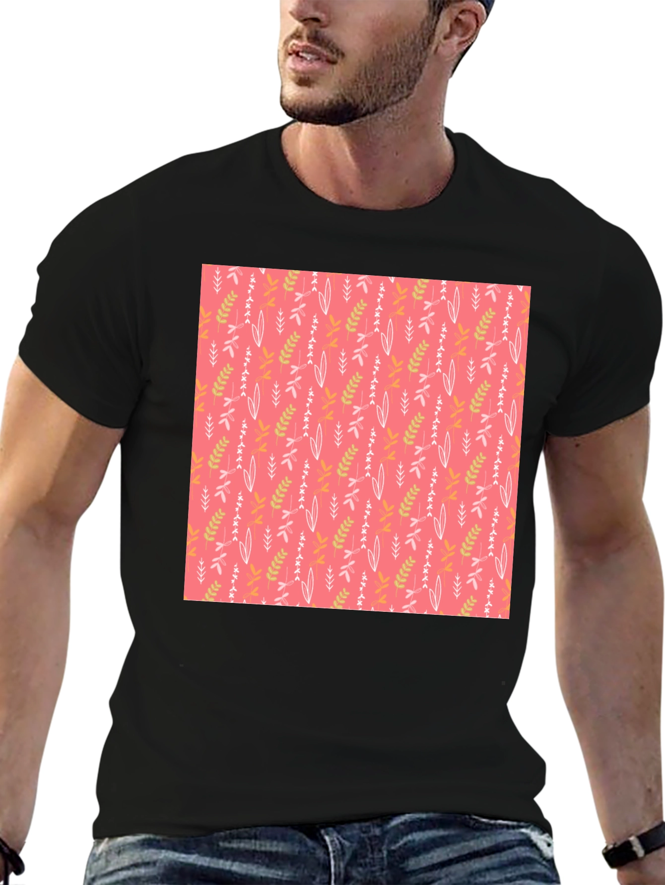 Floral Pattern T-Shirt - Stylish Casual Wear
