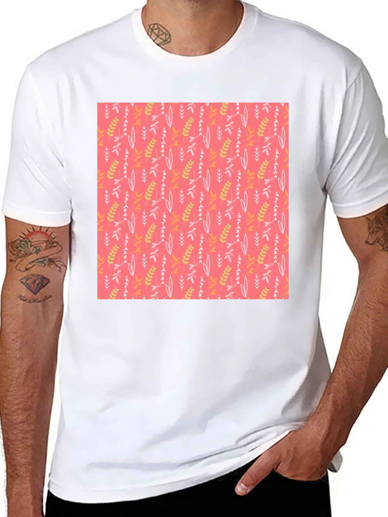 Floral Pattern T-Shirt - Stylish Casual Wear