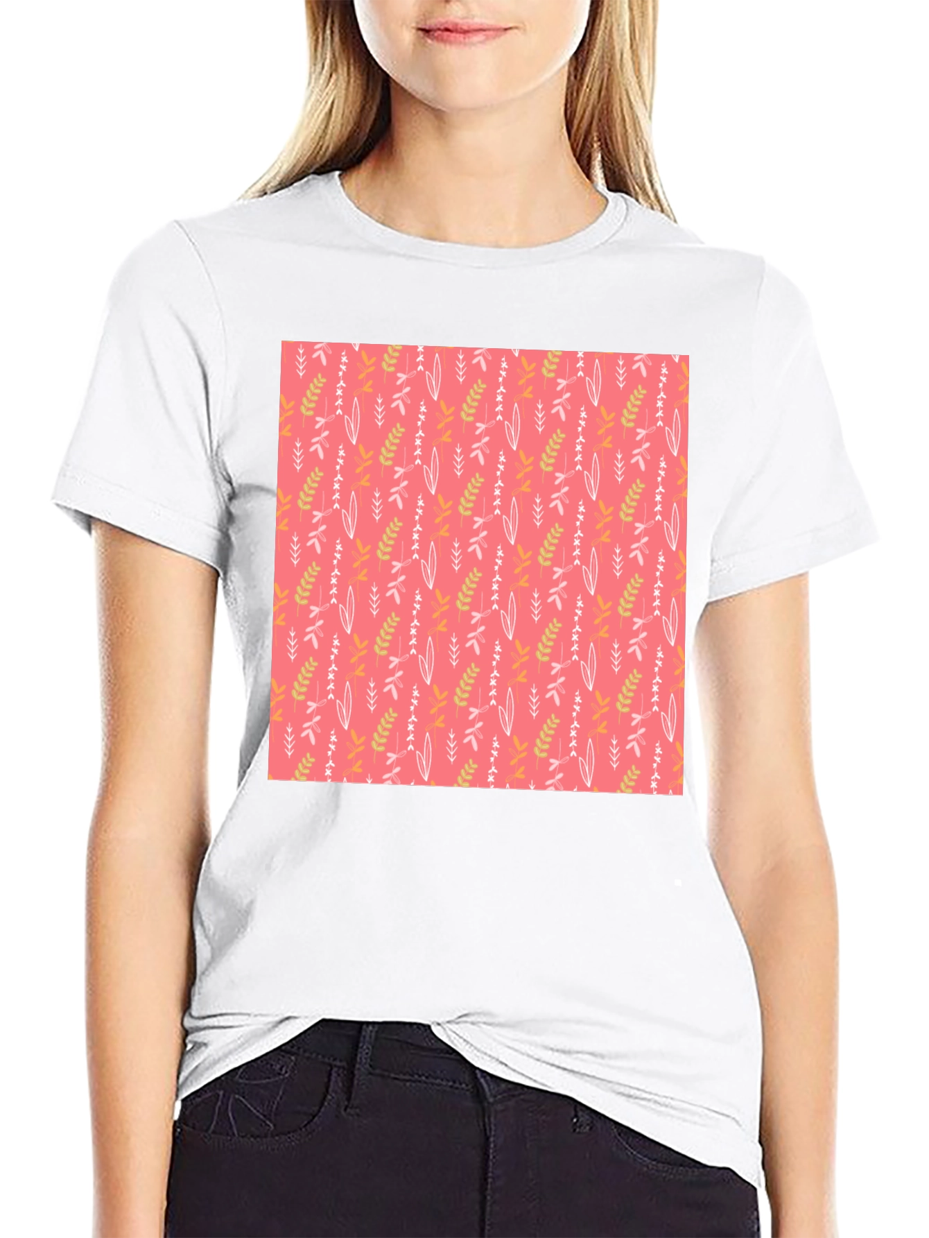 Floral Pattern T-Shirt - Stylish Casual Wear