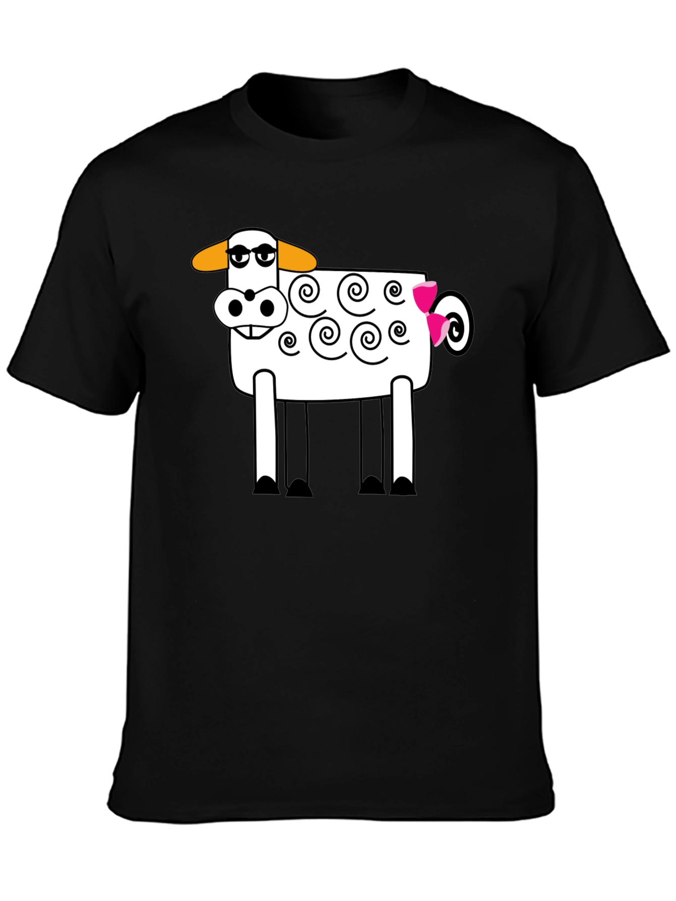 Cartoon Sheep Graphic T-Shirt - Soft Cotton Blend