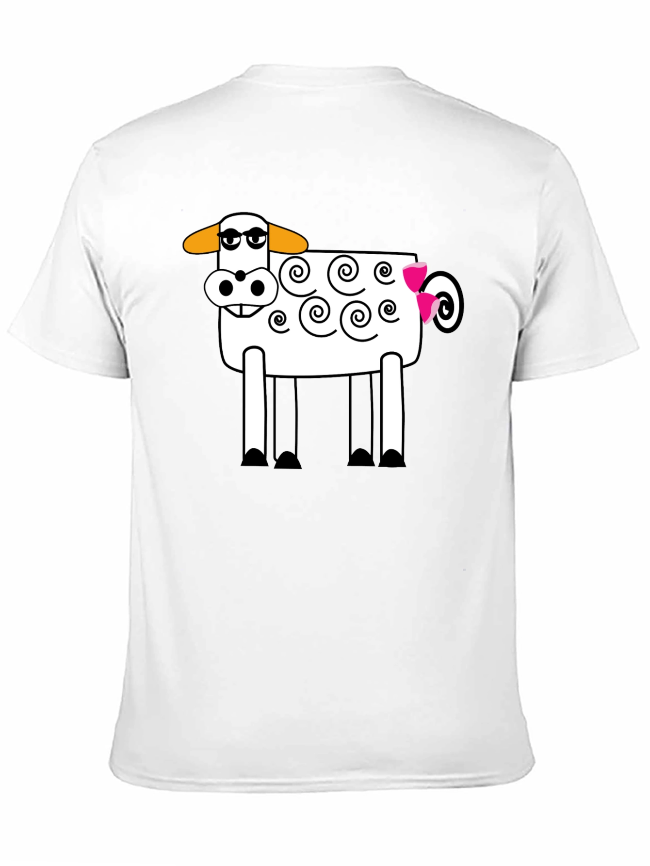 Cartoon Sheep Graphic T-Shirt - Soft Cotton Blend