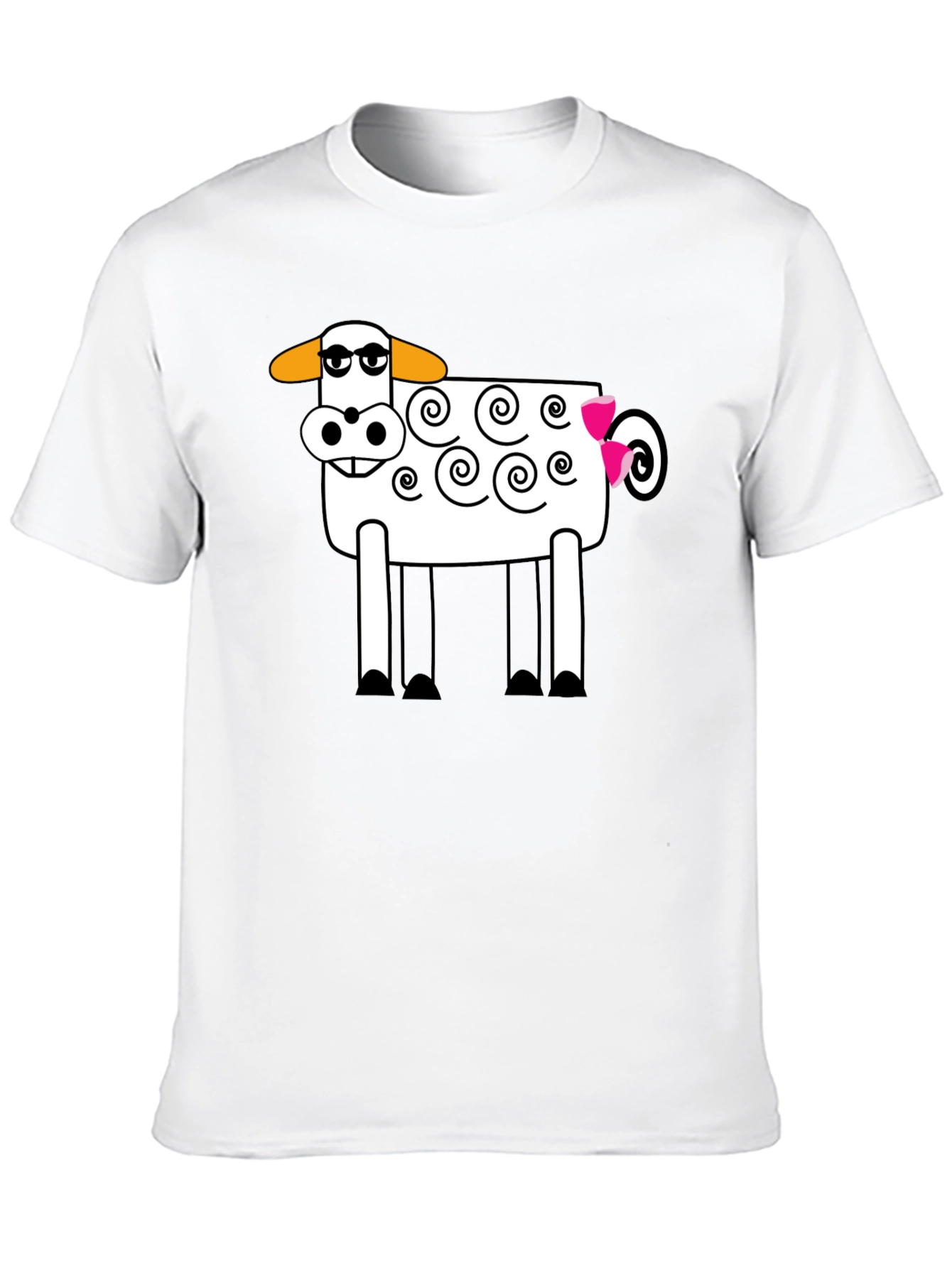 Cartoon Sheep Graphic T-Shirt - Soft Cotton Blend