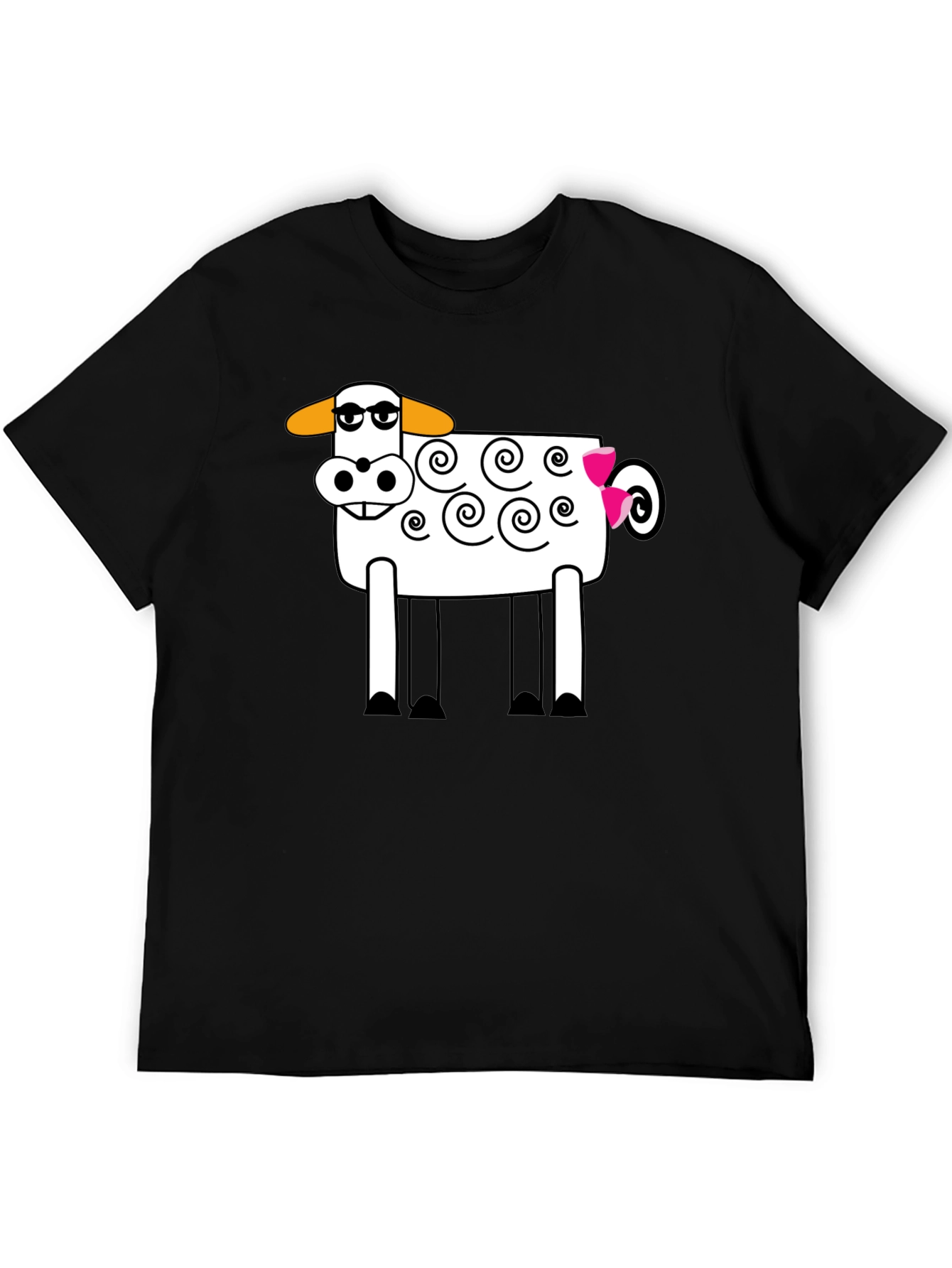 Cartoon Sheep Graphic T-Shirt - Soft Cotton Blend