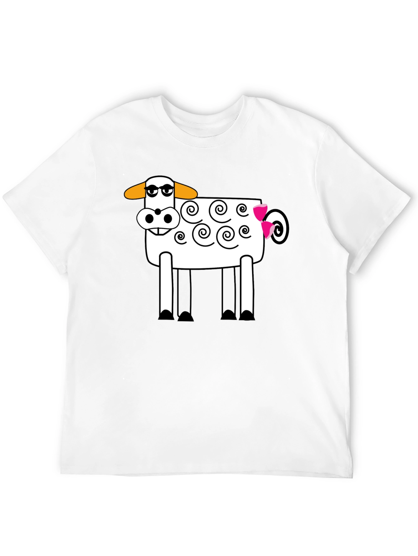 Cartoon Sheep Graphic T-Shirt - Soft Cotton Blend