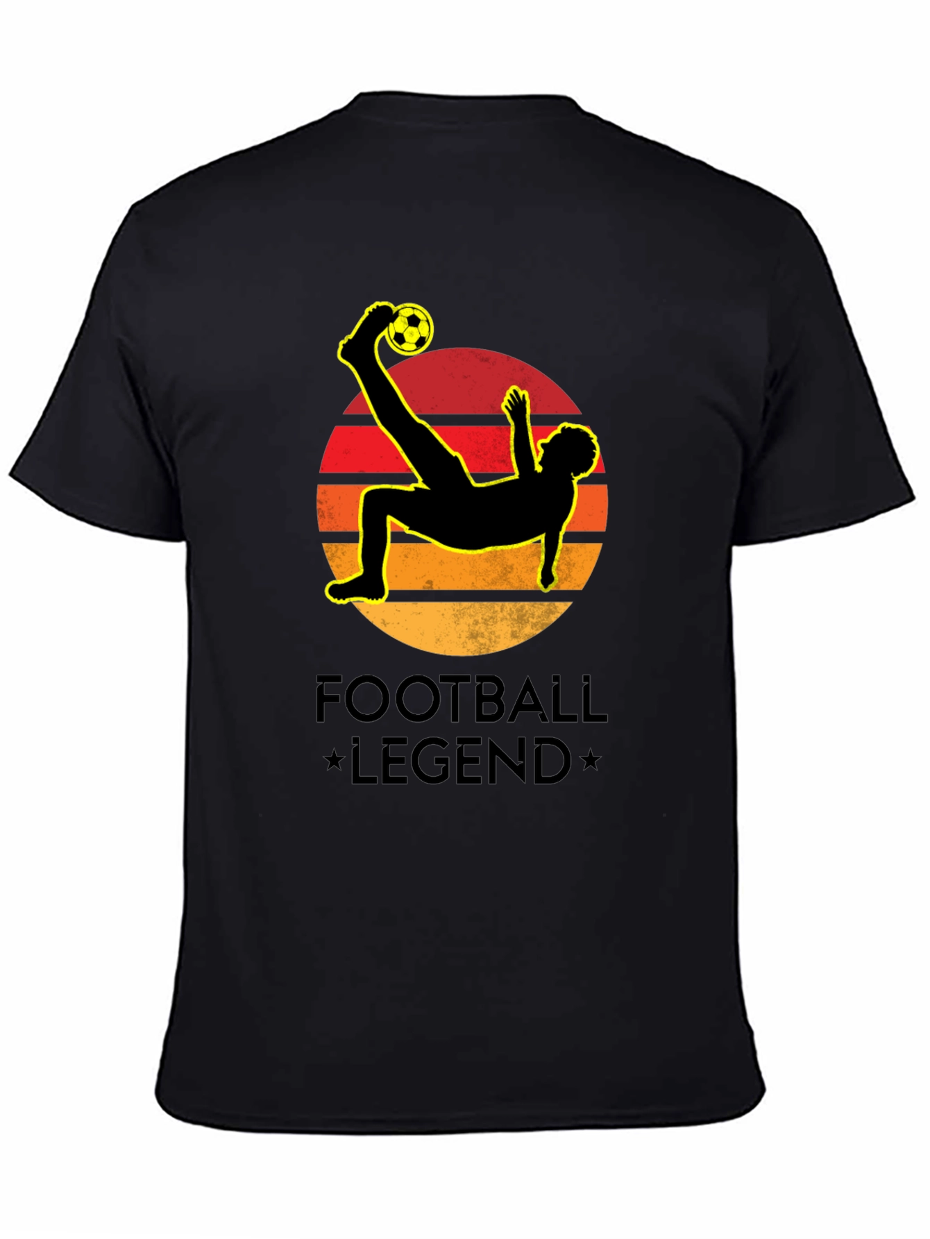Football Legend Graphic Black T-Shirt