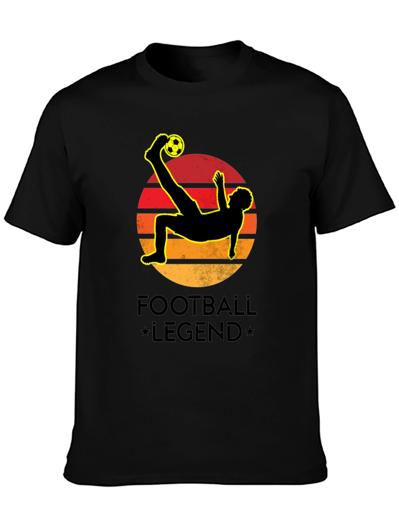 Football Legend Graphic Black T-Shirt