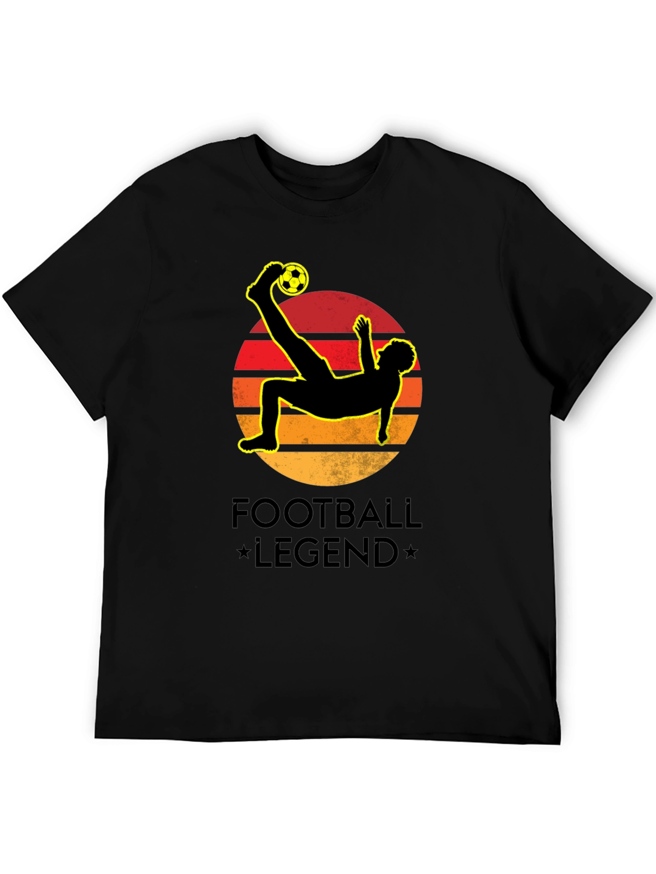 Football Legend Graphic Black T-Shirt