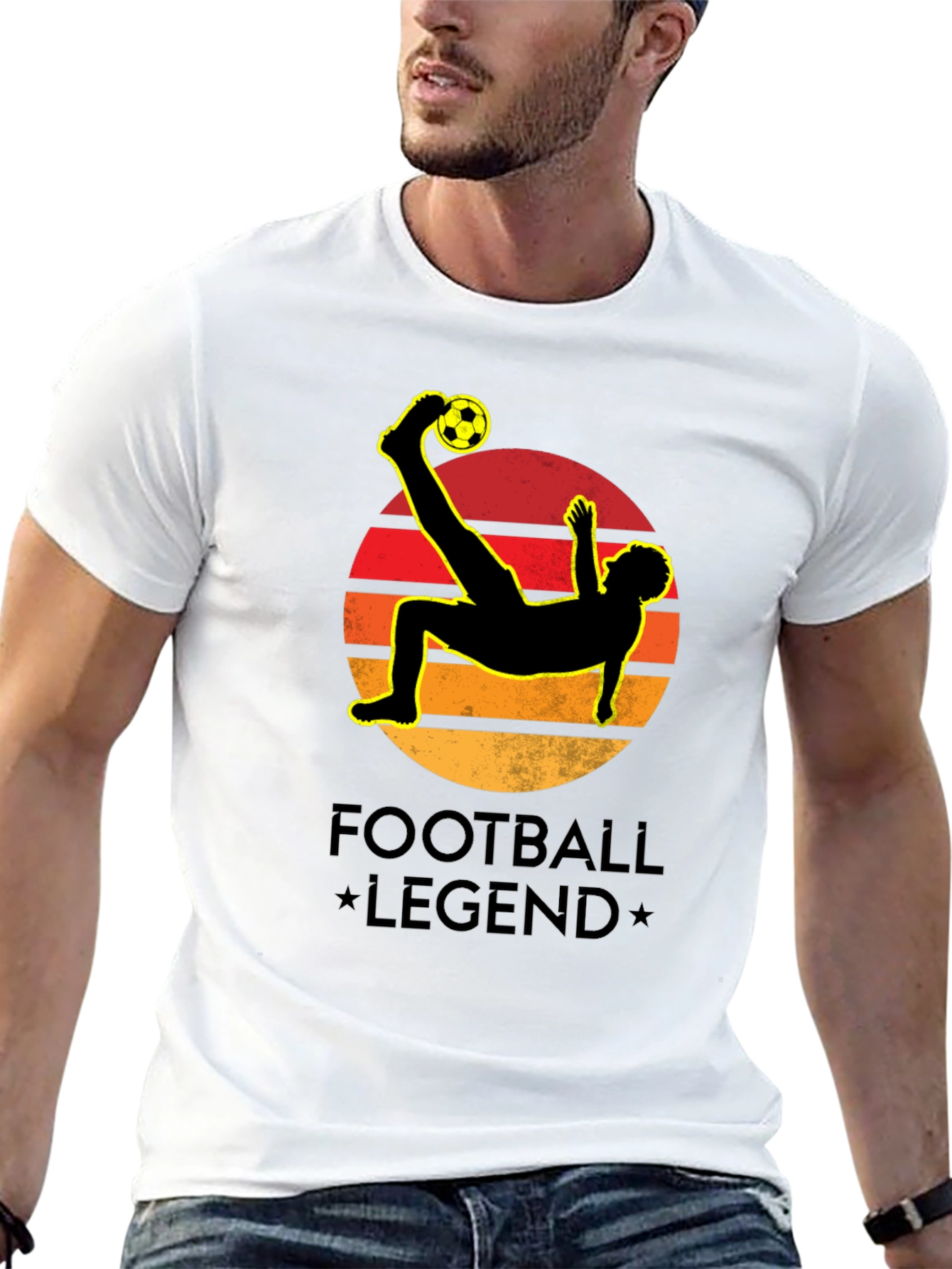 Football Legend Graphic Black T-Shirt