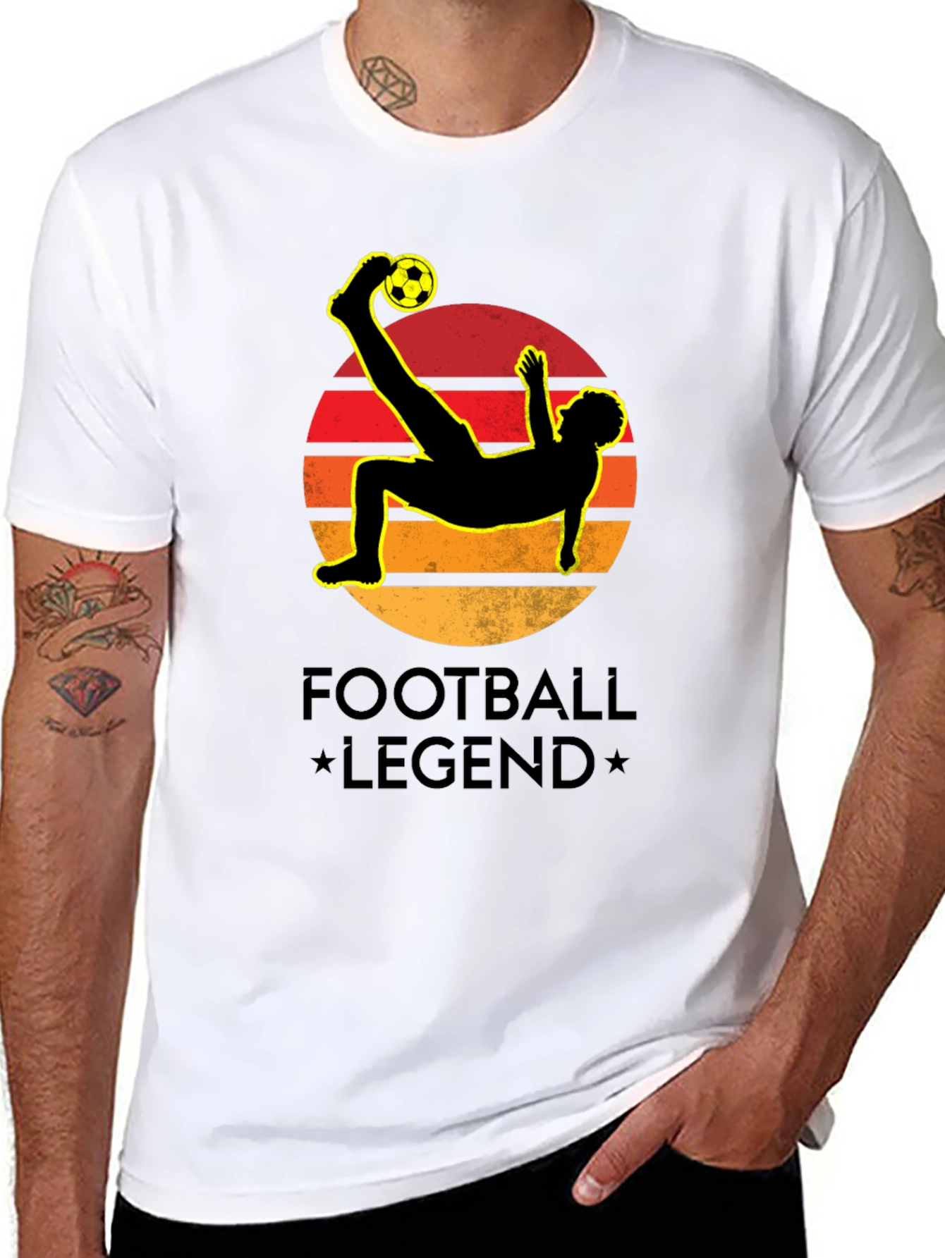 Football Legend Graphic Black T-Shirt