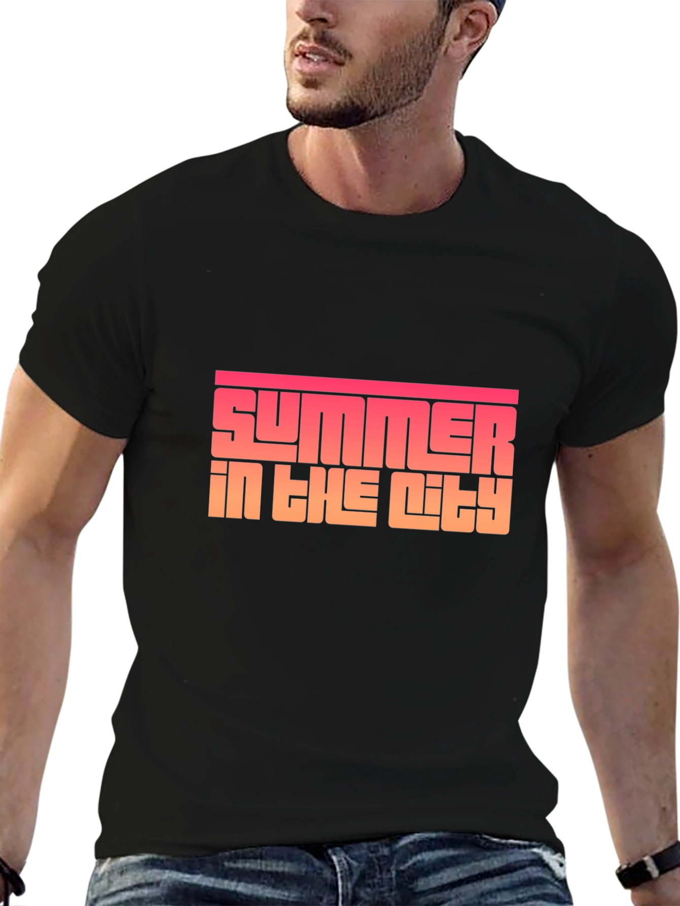 Summer in the City Black Graphic Tee