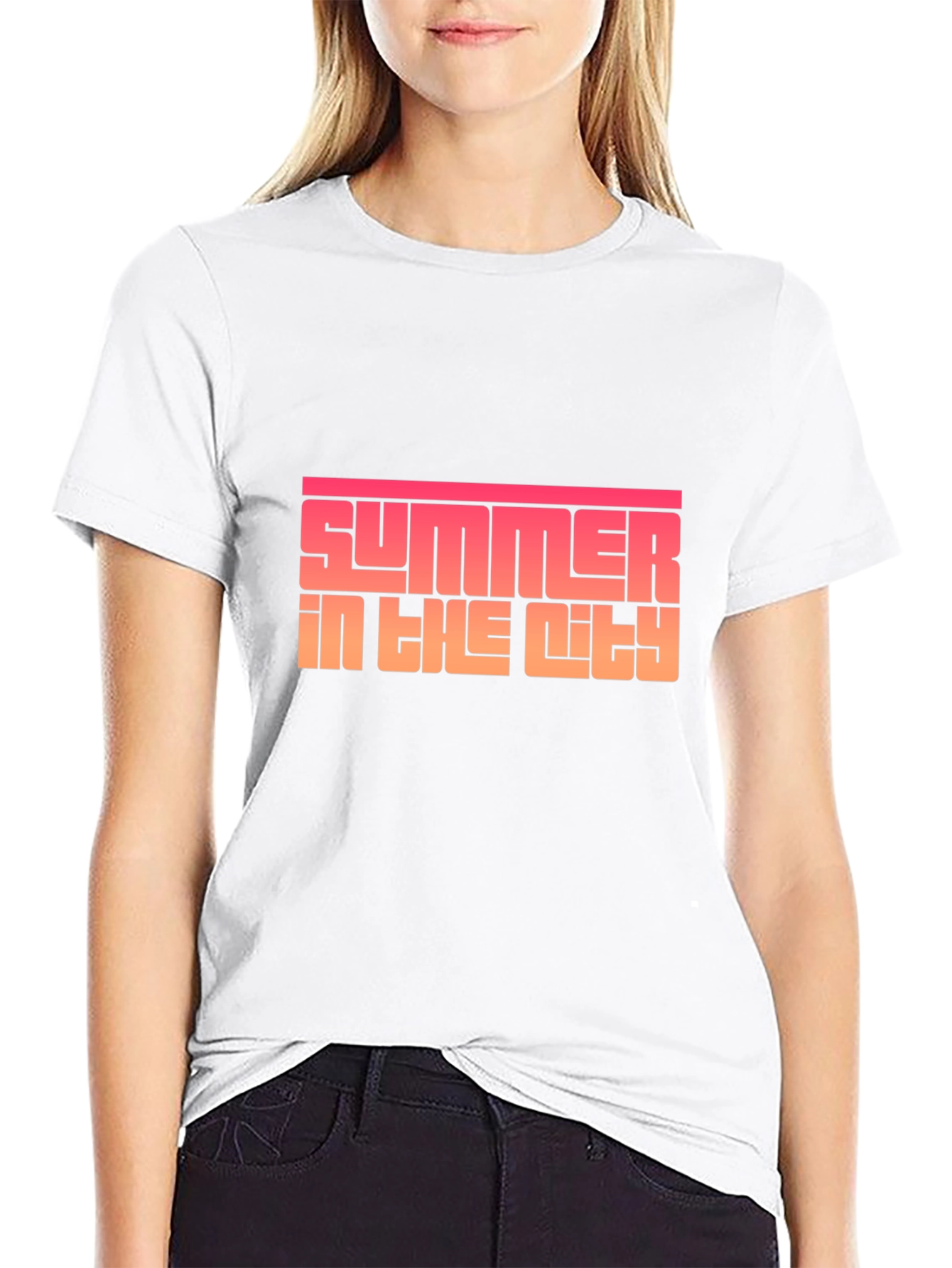 Summer in the City Black Graphic Tee