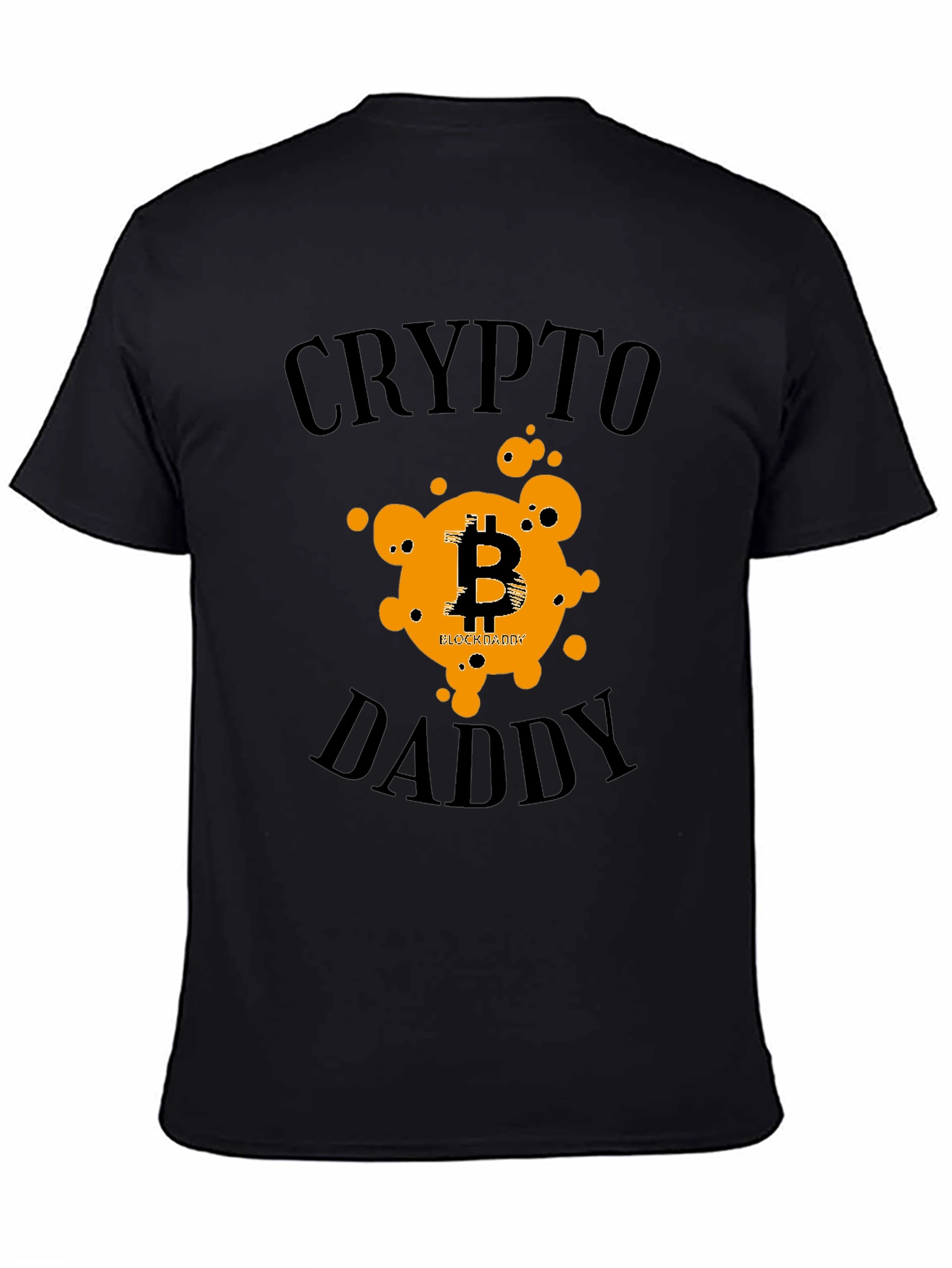 Crypto Daddy Black T-Shirt Bitcoin Design