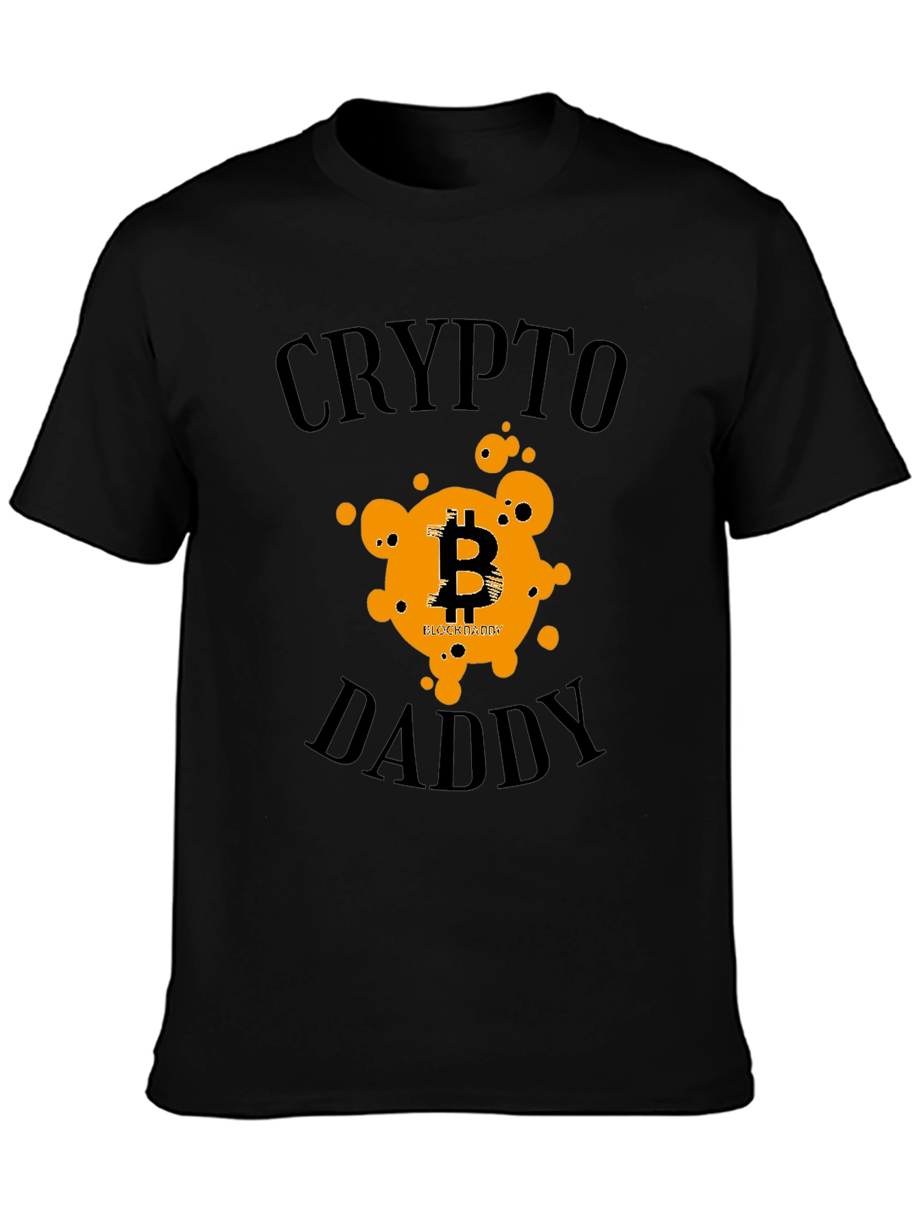 Crypto Daddy Black T-Shirt Bitcoin Design