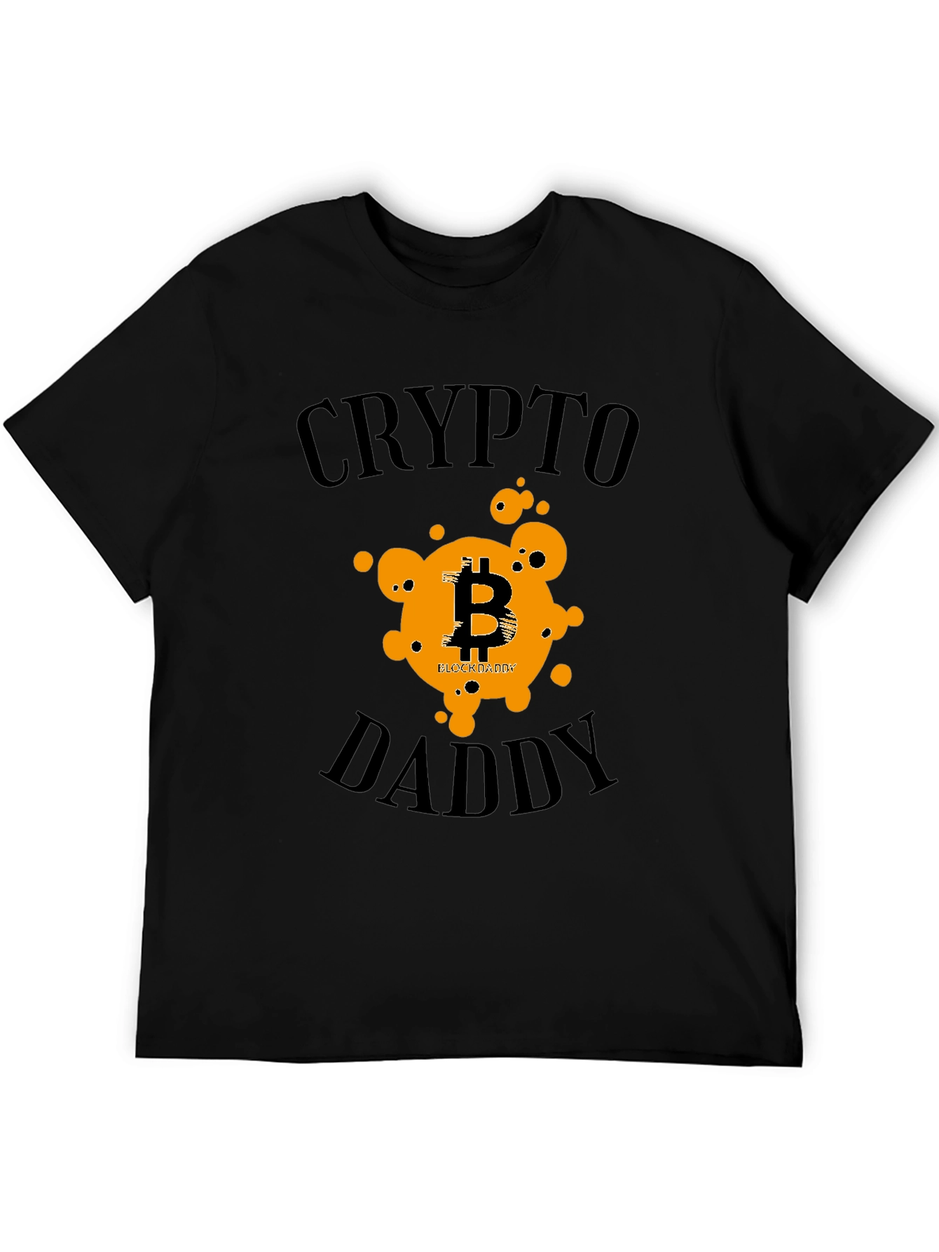 Crypto Daddy Black T-Shirt Bitcoin Design