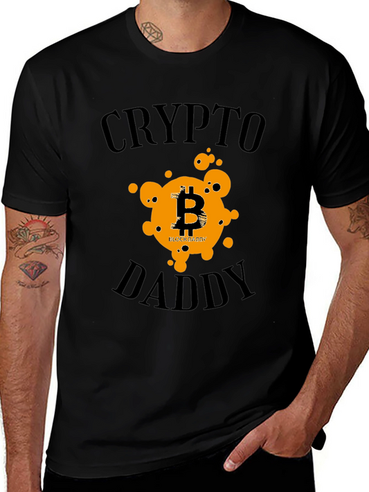 Crypto Daddy Black T-Shirt Bitcoin Design