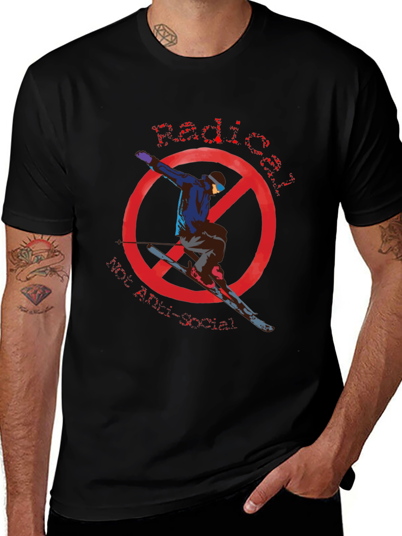 Radical Anti-Social Skiing T-Shirt