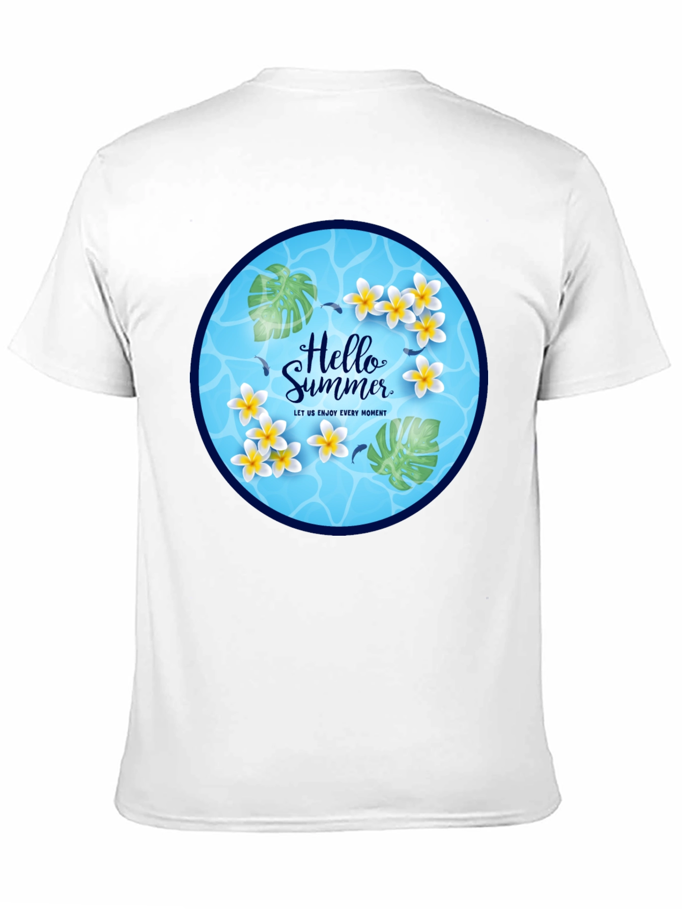Hello Summer T-Shirt - Tropical Floral Design