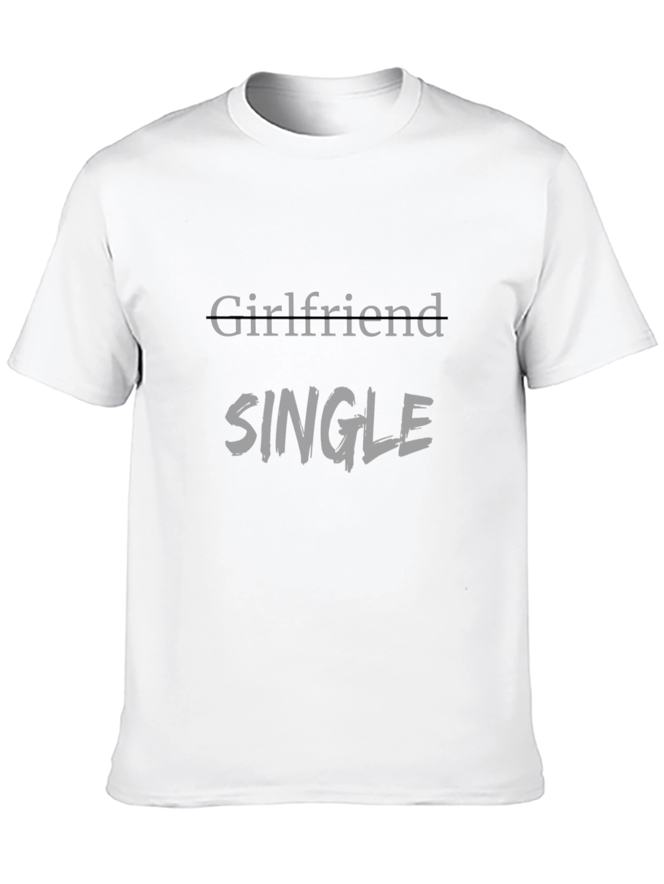 Single Graphic Tee - Black Crew Neck T-Shirt