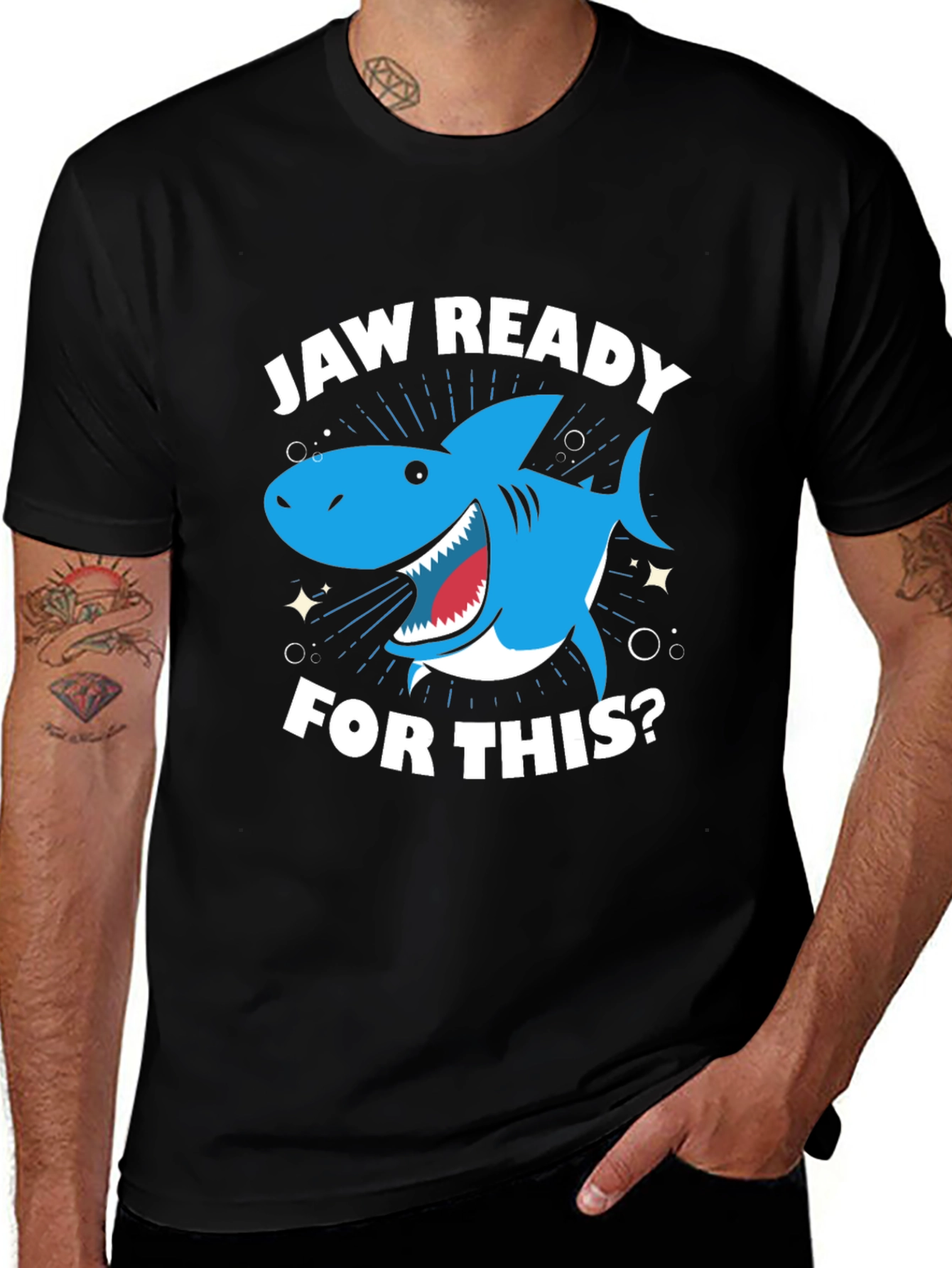 Jaw Ready Shark Graphic T-Shirt