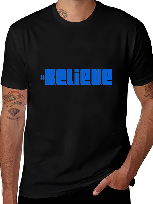 Believe Graphic Tee -  Comfortable Black T-Shirt