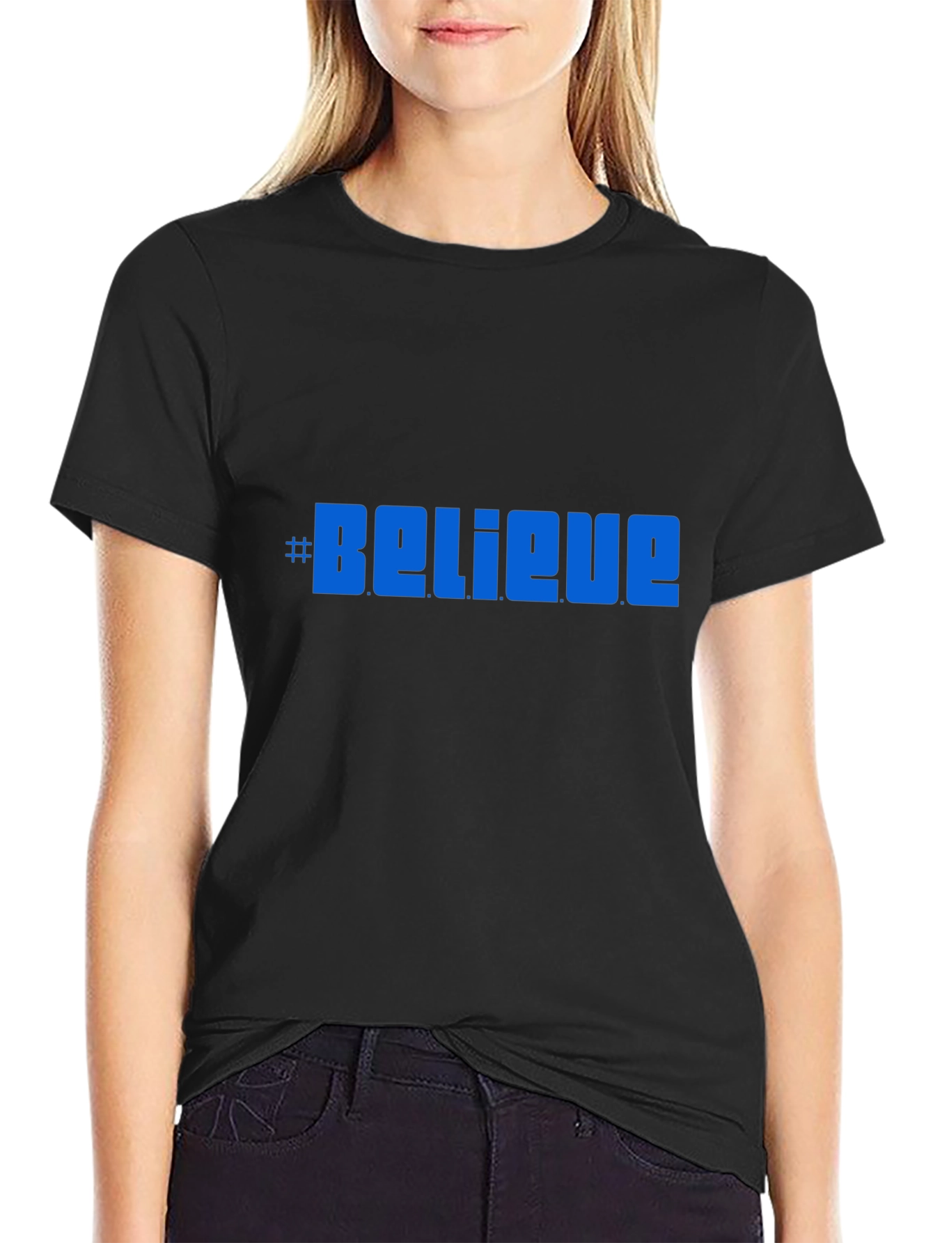 Believe Graphic Tee -  Comfortable Black T-Shirt