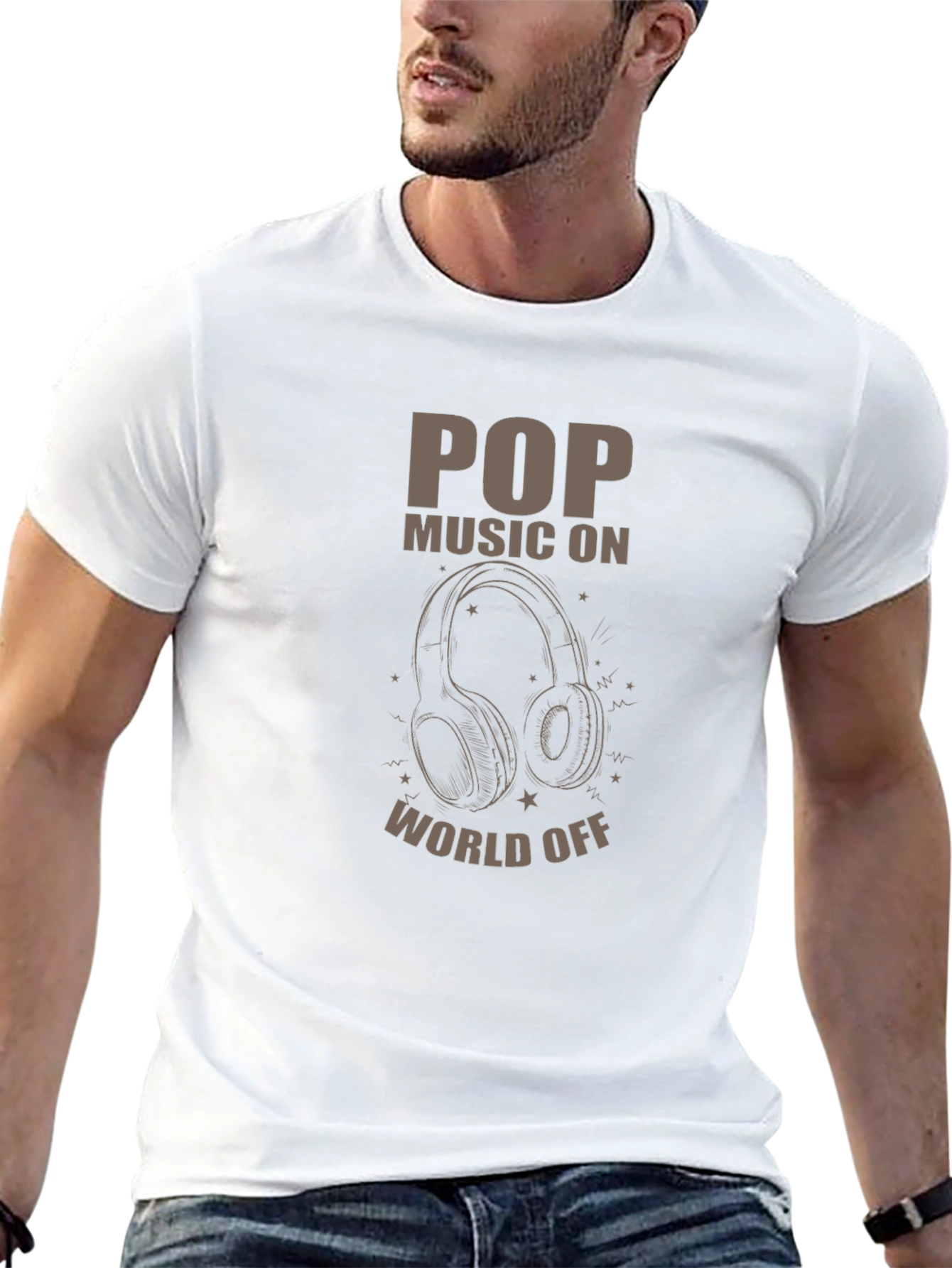 Pop Music On World Off Graphic Tee