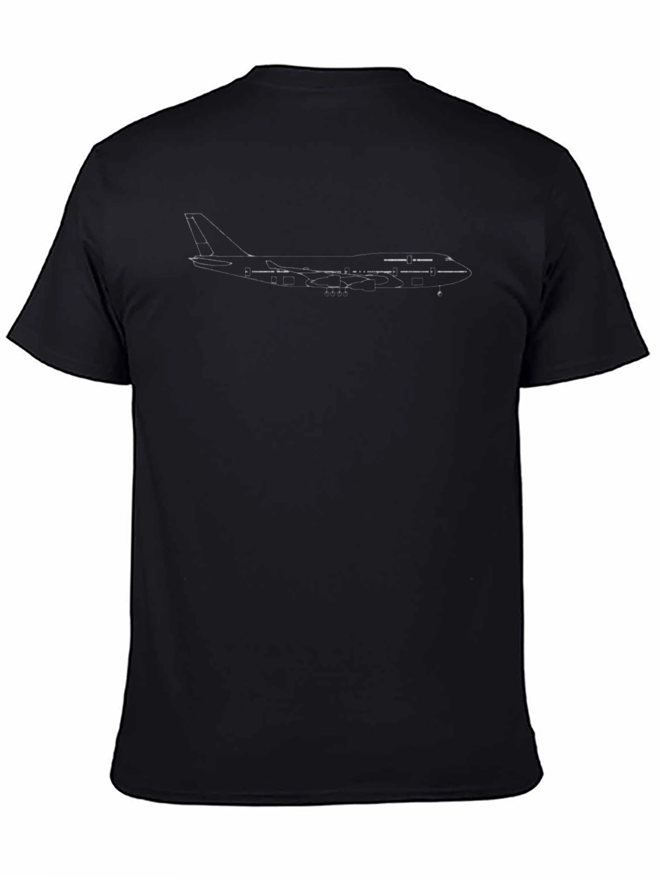 Boeing 747 Outline Graphic Tee - Jet Setter Style