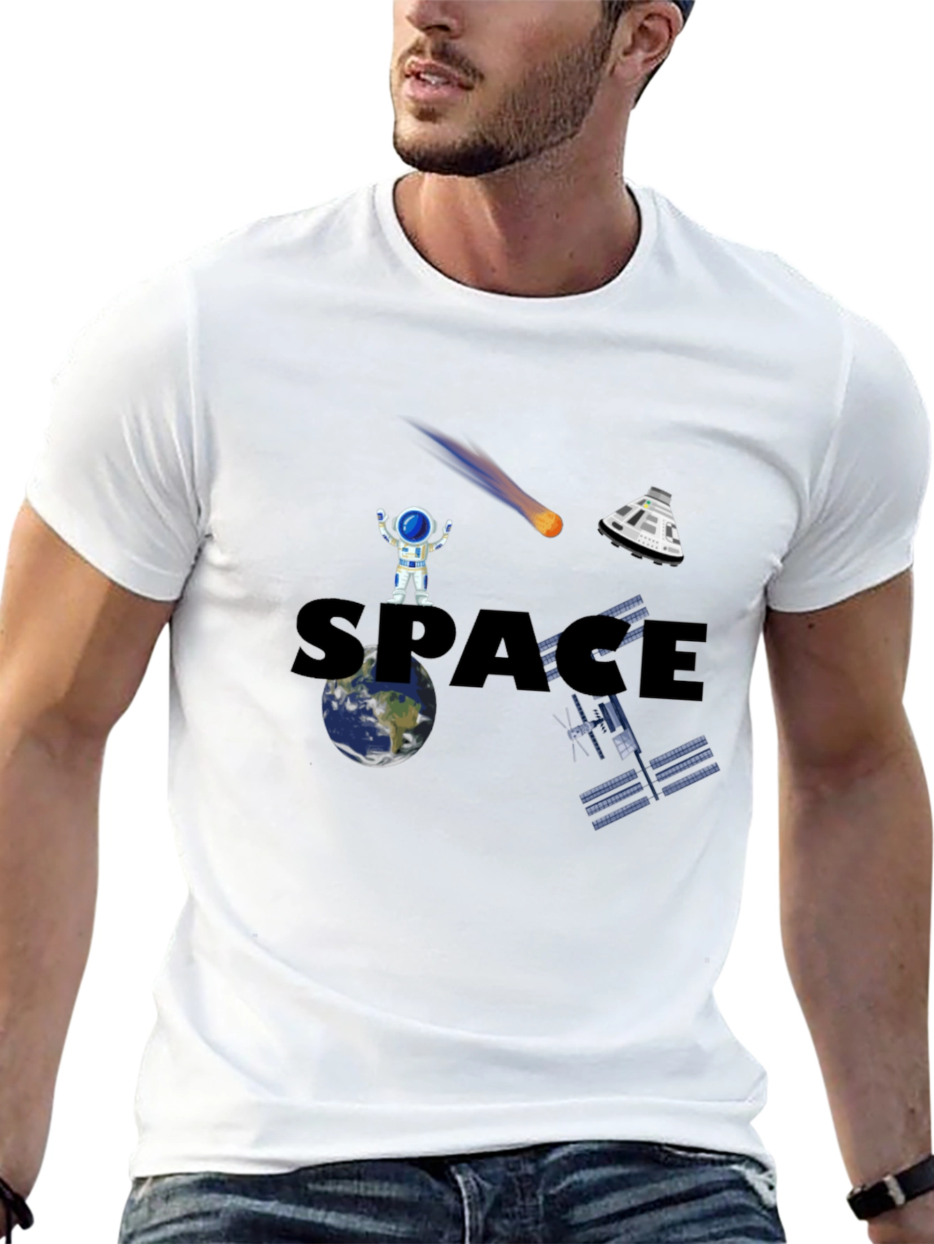 Space Adventure Black T-Shirt