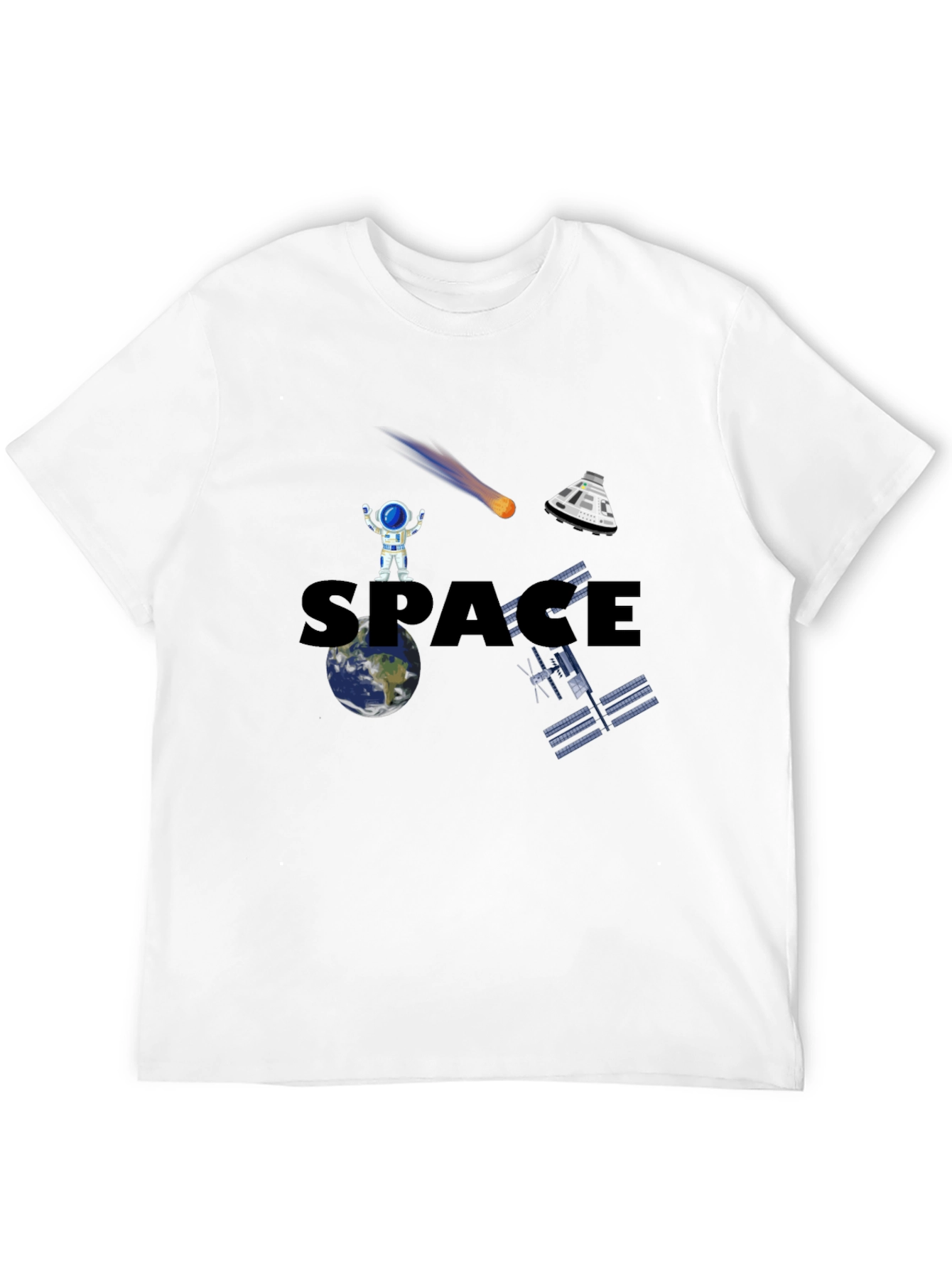 Space Adventure Black T-Shirt