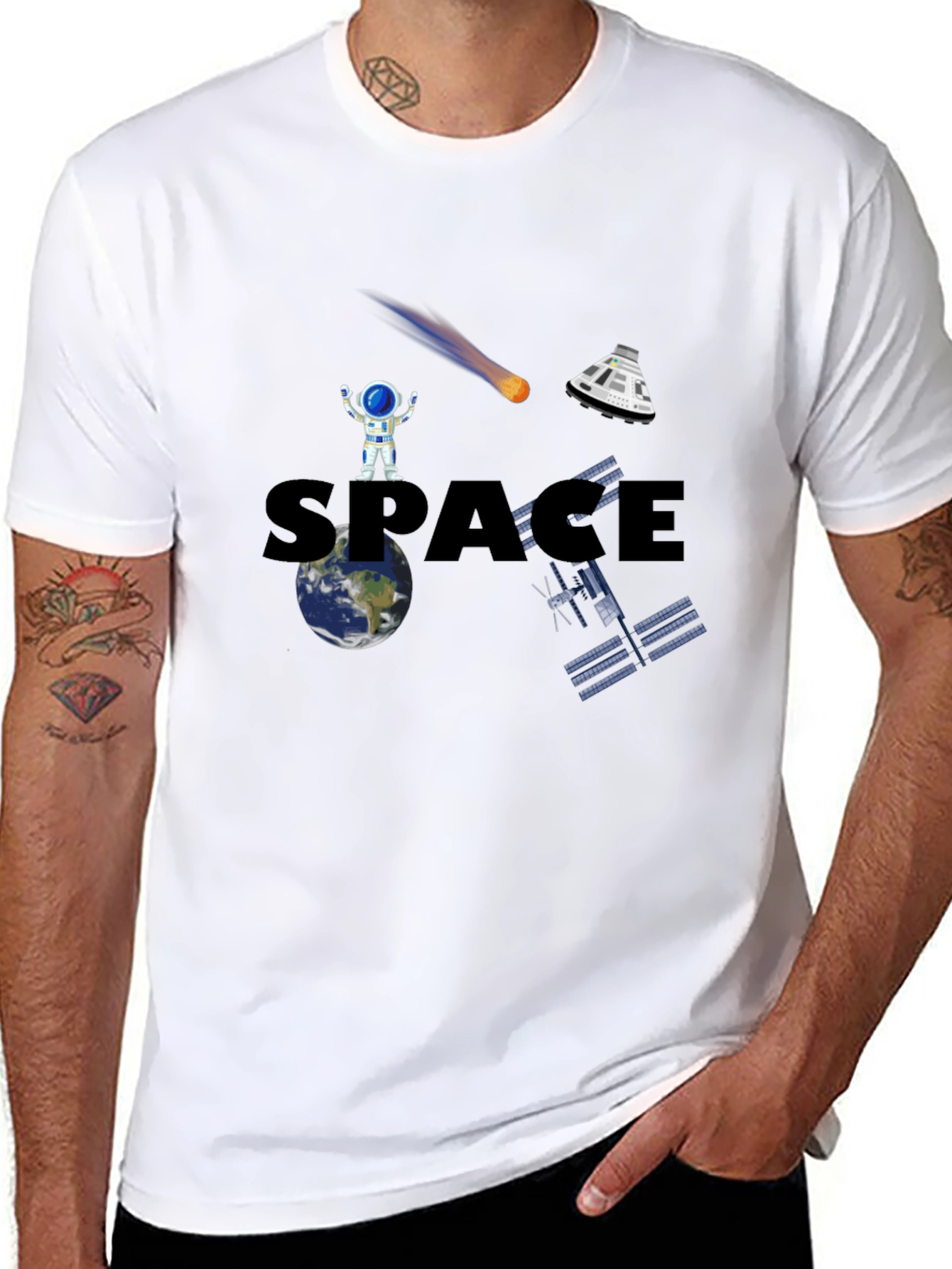 Space Adventure Black T-Shirt
