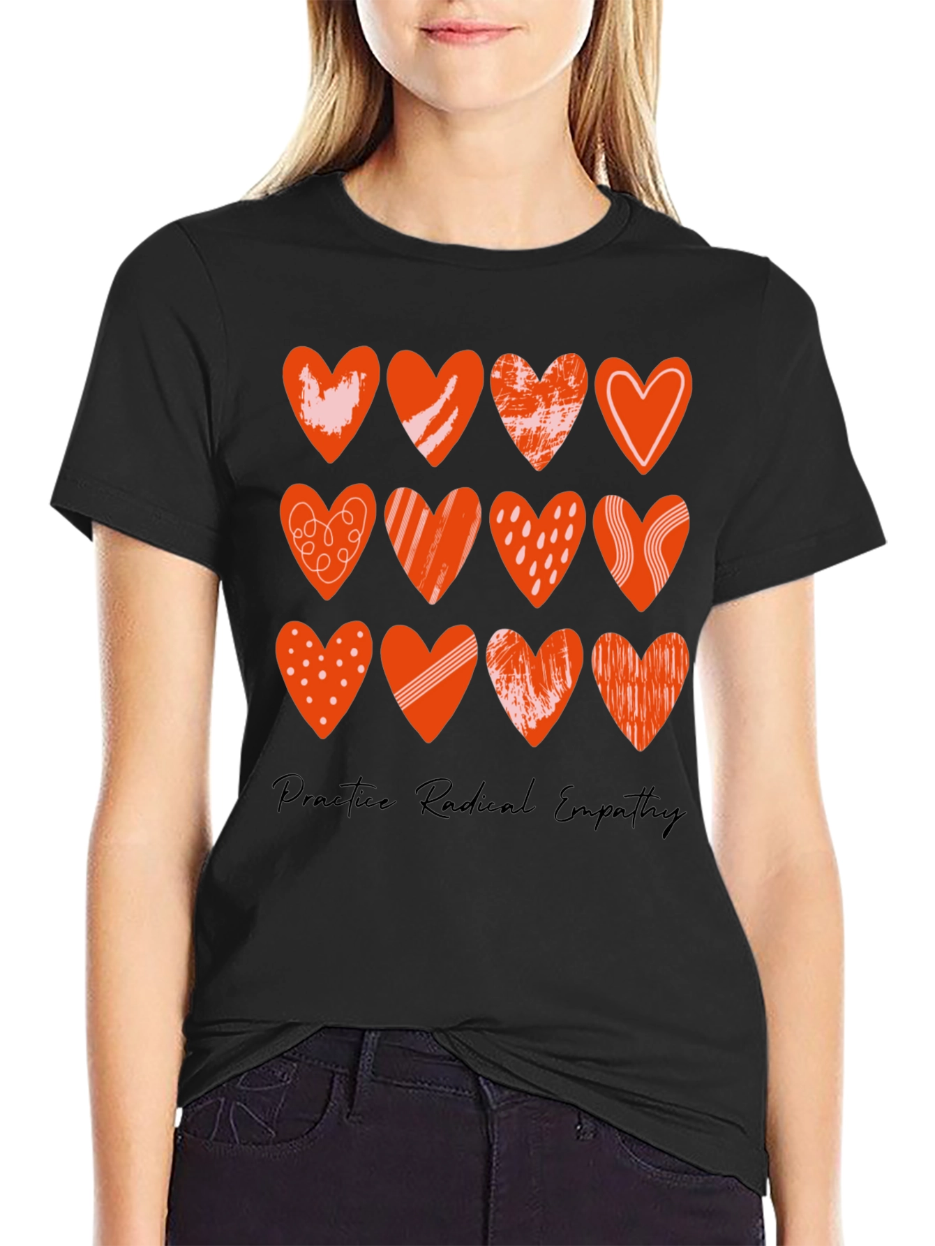 Radical Empathy Heart Tee - Stylish Graphic Print T-Shirt