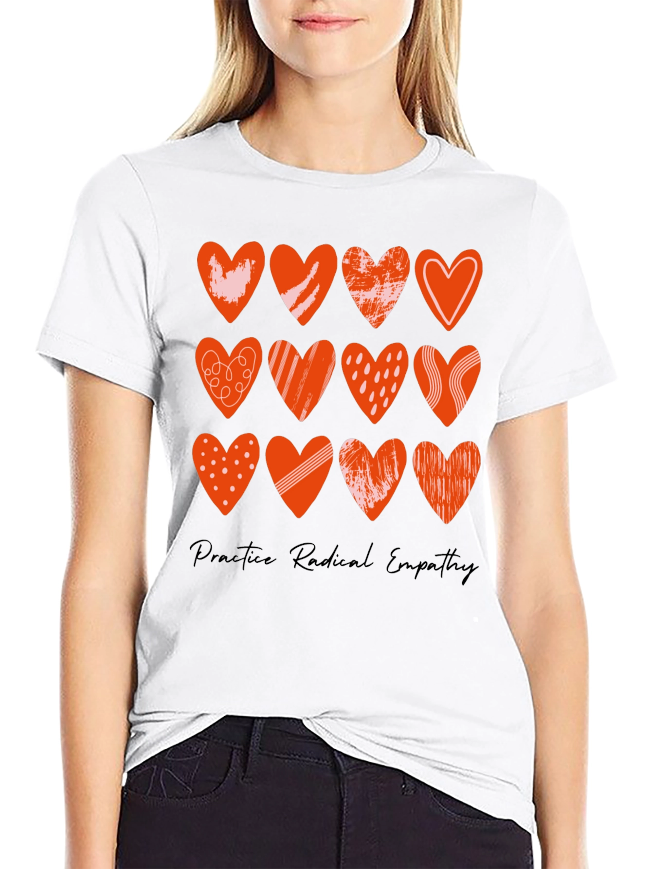 Radical Empathy Heart Tee - Stylish Graphic Print T-Shirt
