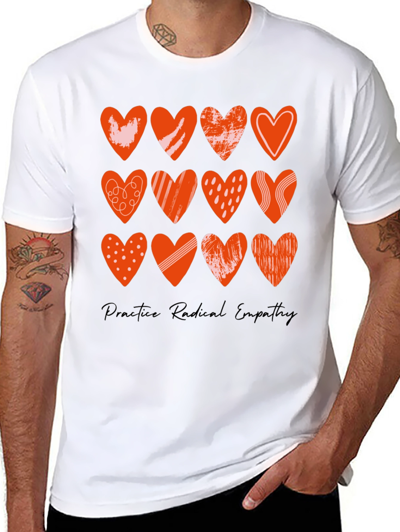 Radical Empathy Heart Tee - Stylish Graphic Print T-Shirt