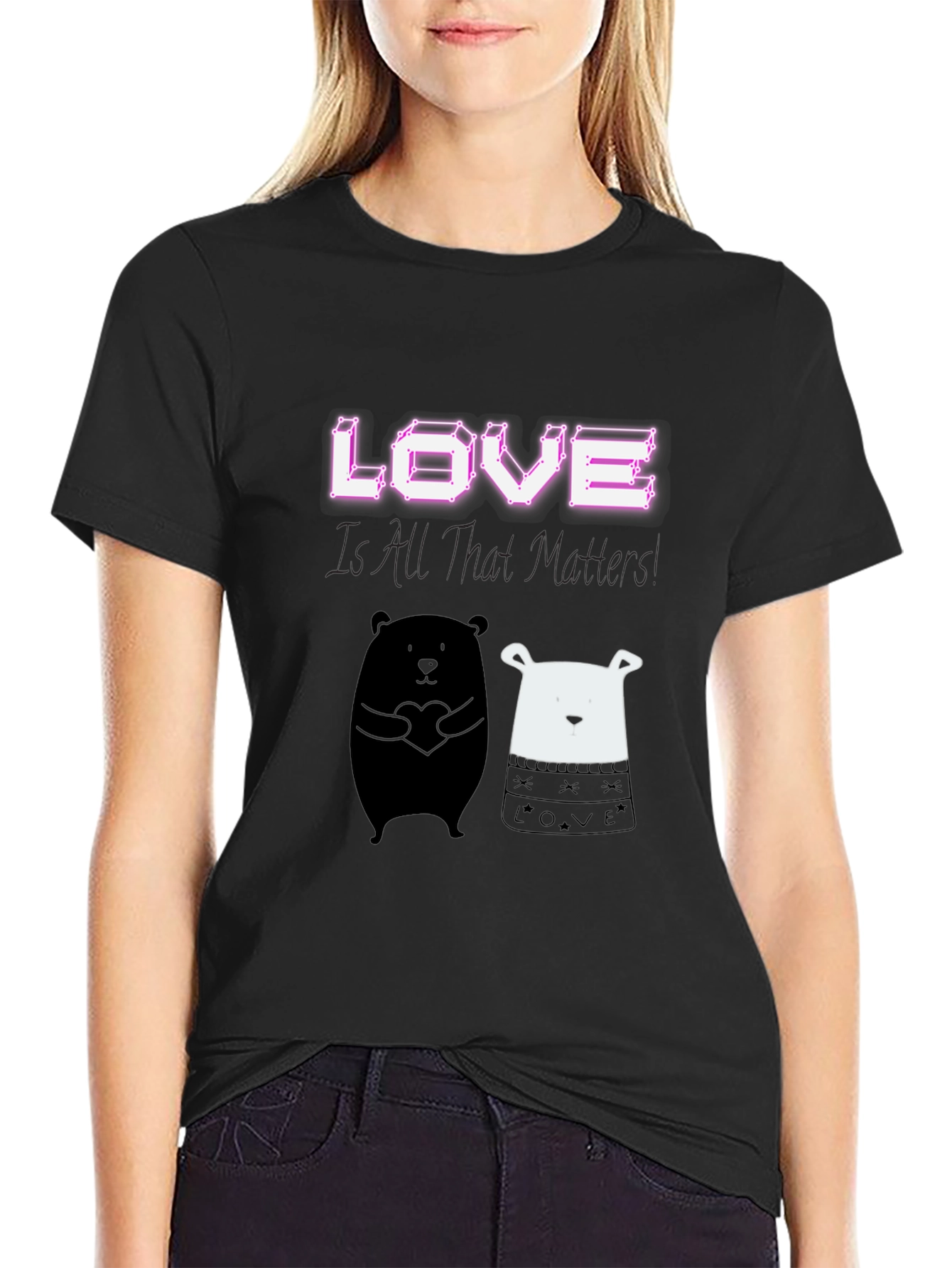 Love Matters Graphic Tee: Black