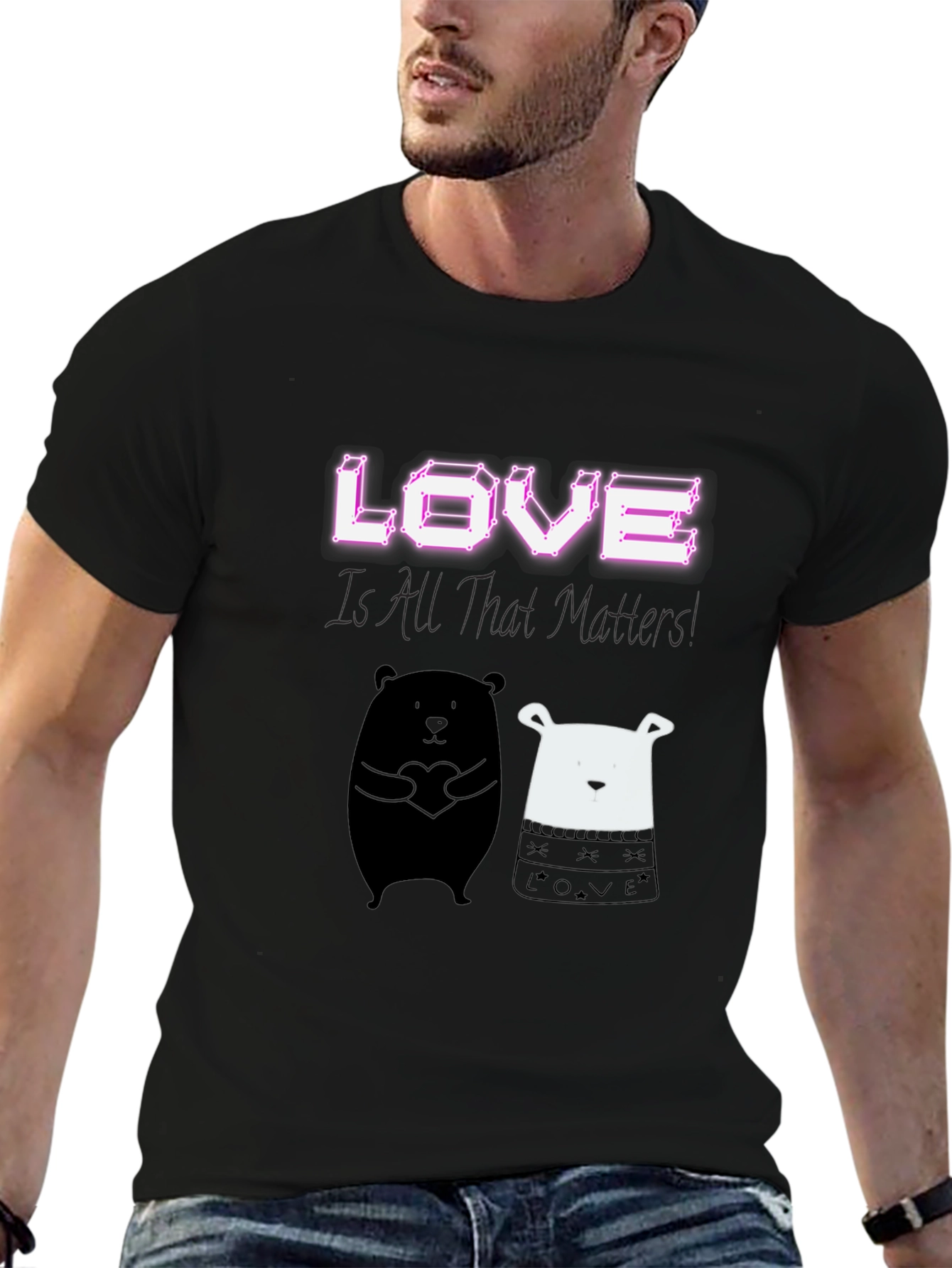 Love Matters Graphic Tee: Black