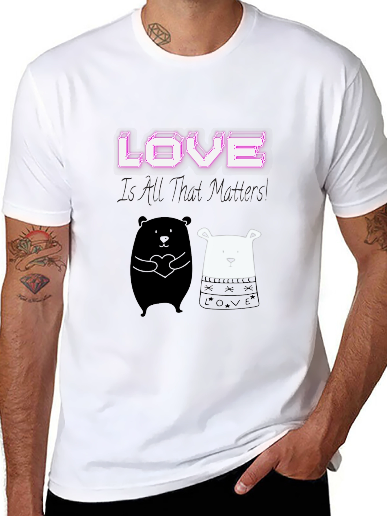 Love Matters Graphic Tee: Black