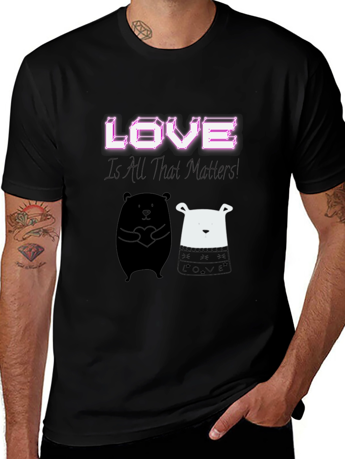 Love Matters Graphic Tee: Black