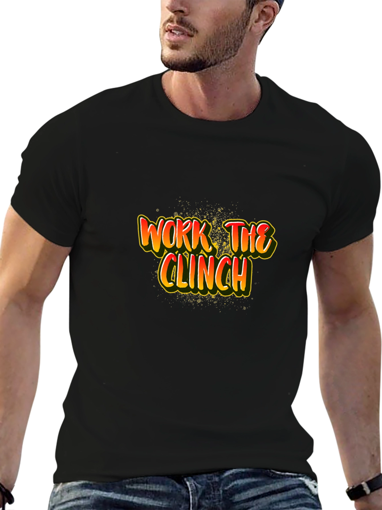 Work the Clinch Black Graphic T-Shirt