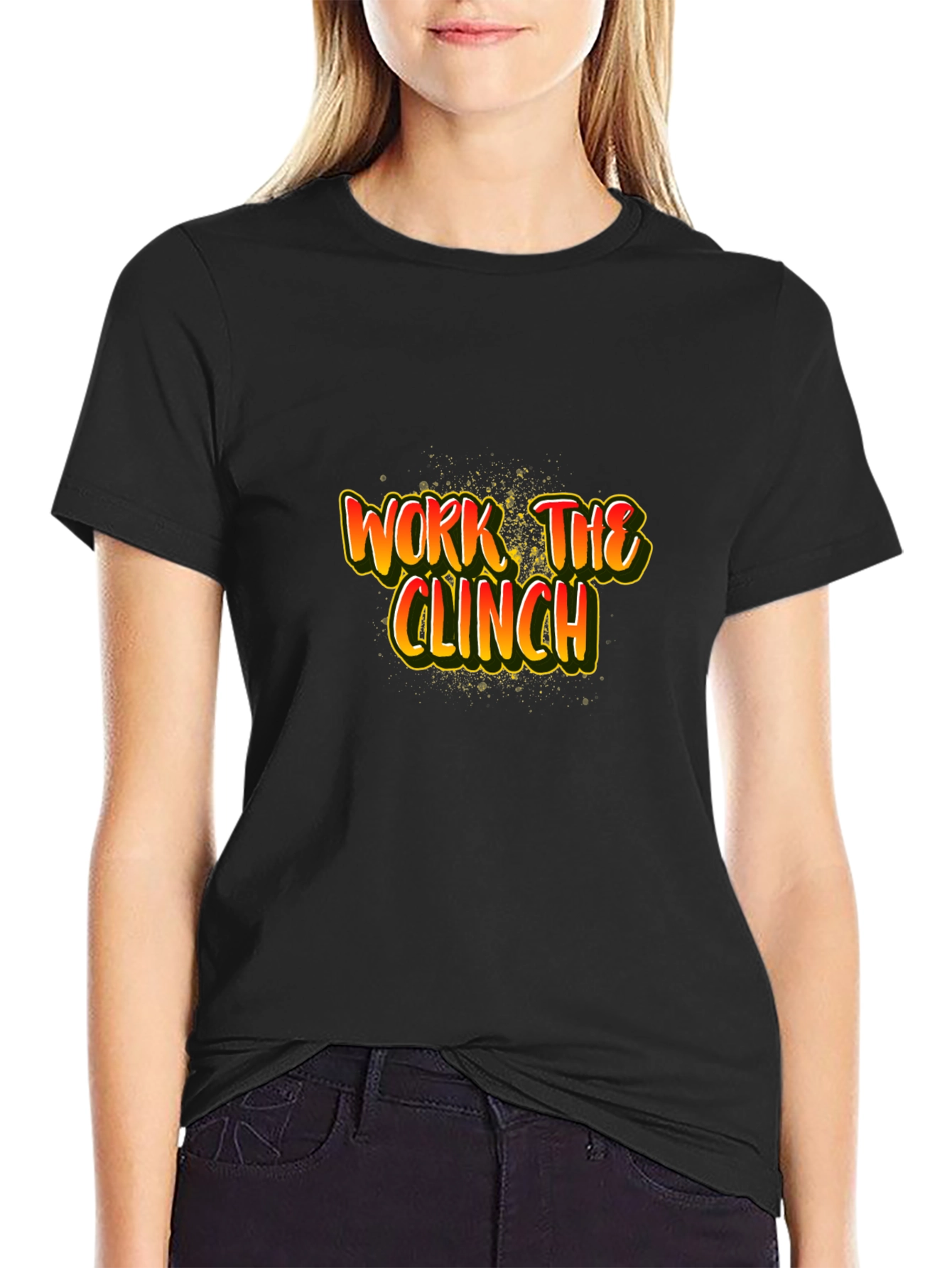 Work the Clinch Black Graphic T-Shirt