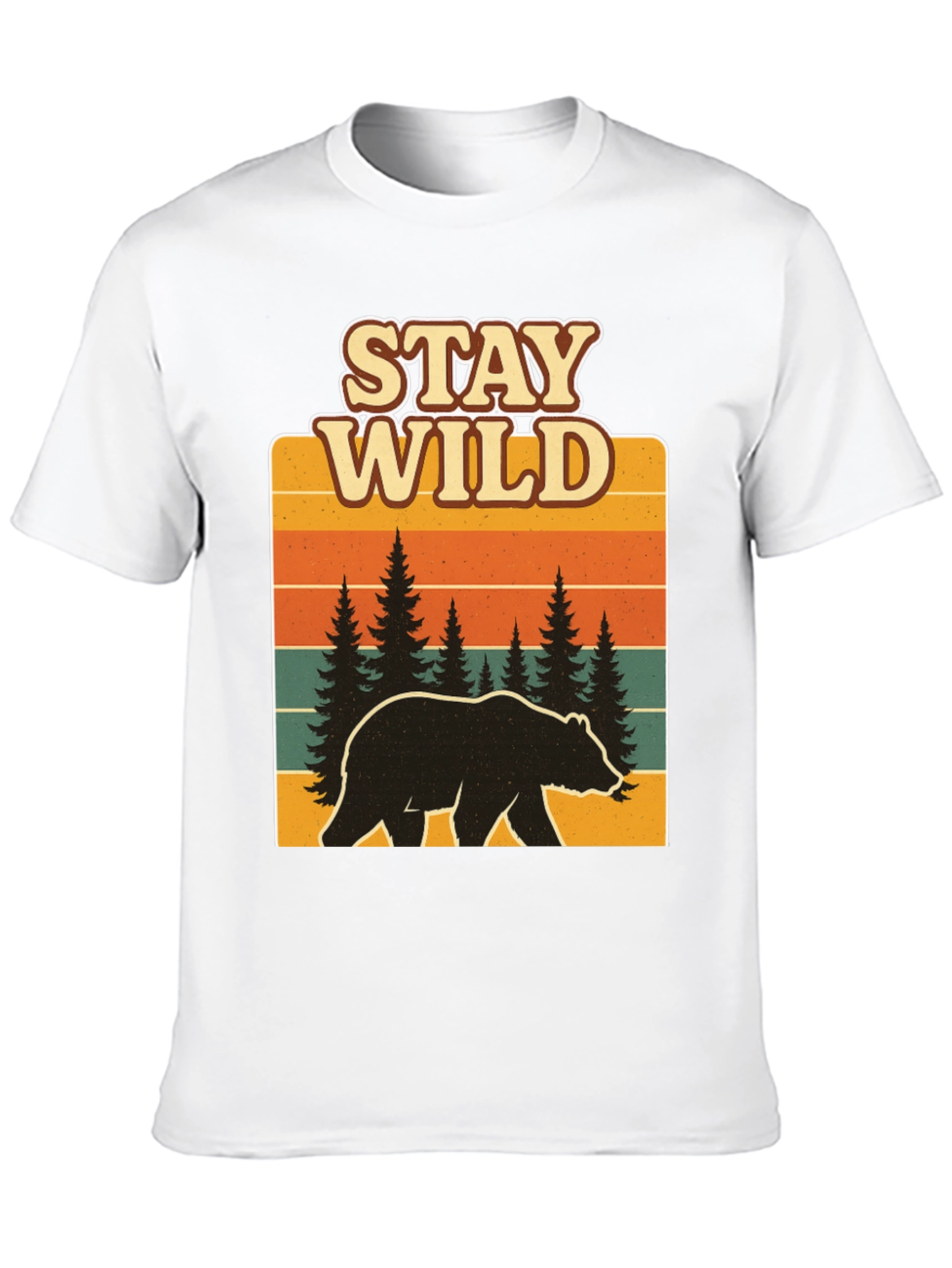 Stay Wild Bear Graphic Tee - Black