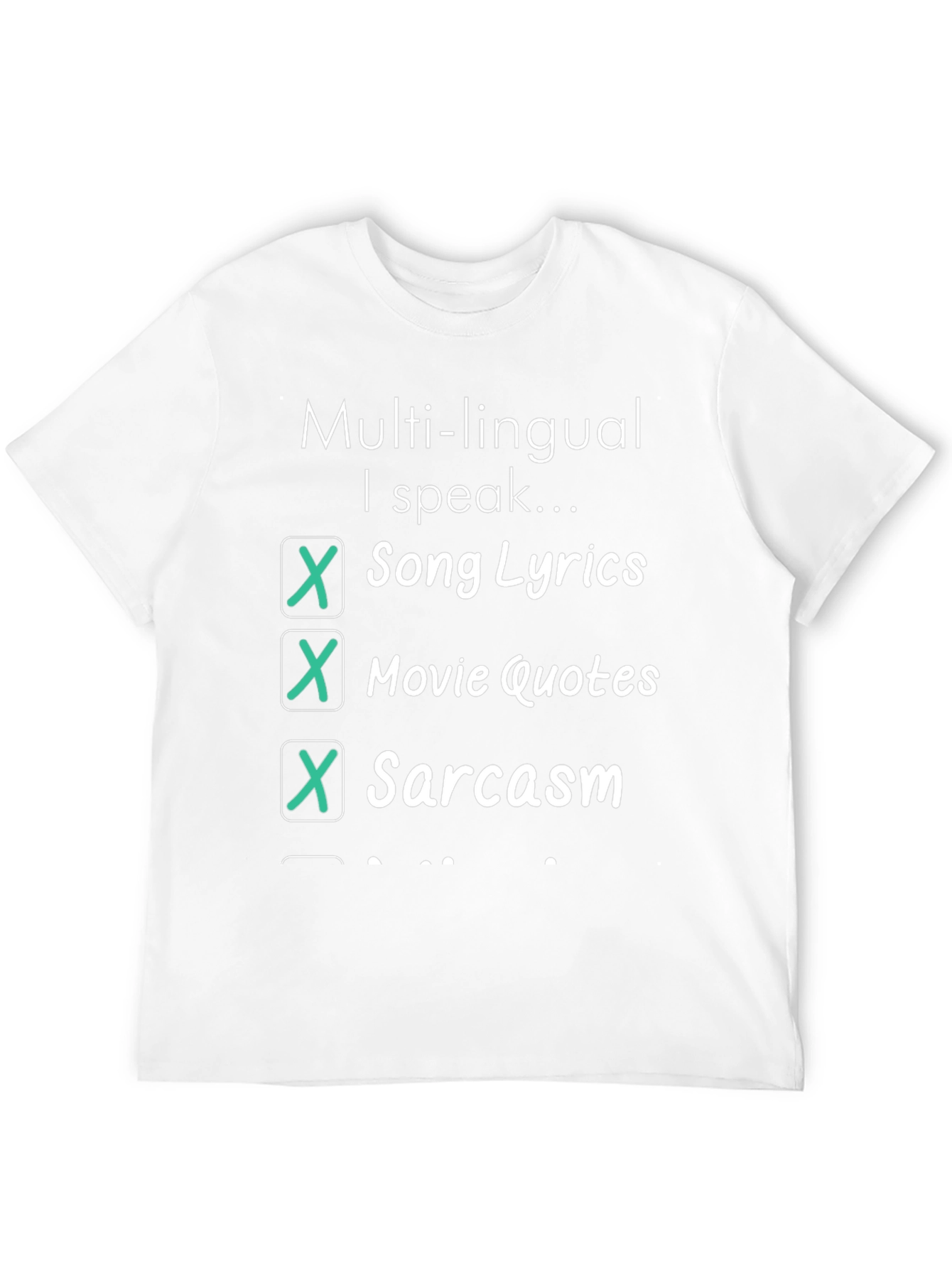 Multilingual Humor T-Shirt - Sarcastic Quotes