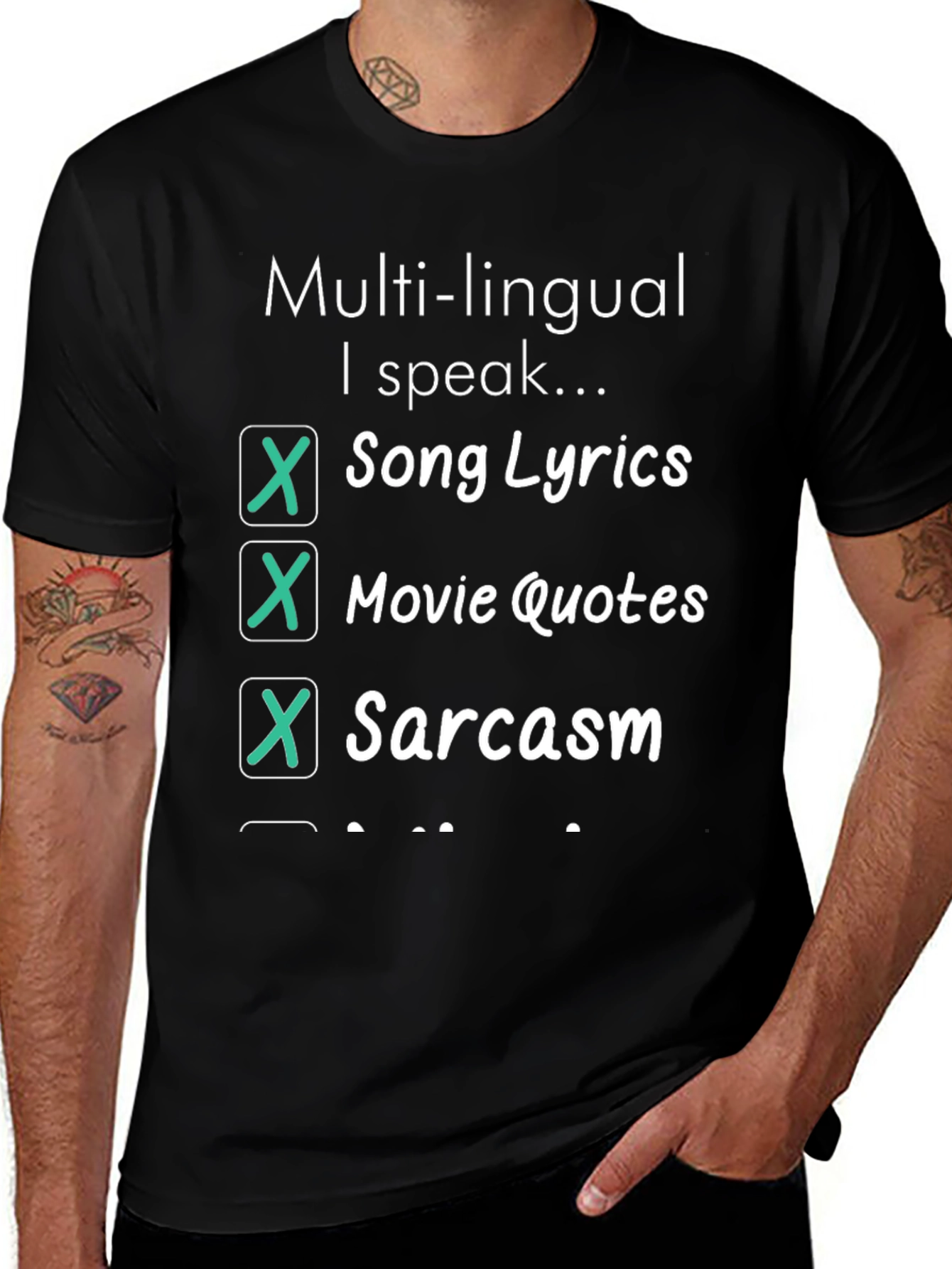 Multilingual Humor T-Shirt - Sarcastic Quotes