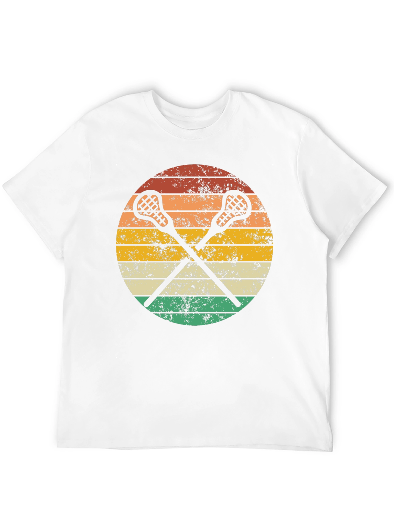 Lacrosse Sticks Retro Style Black T-Shirt