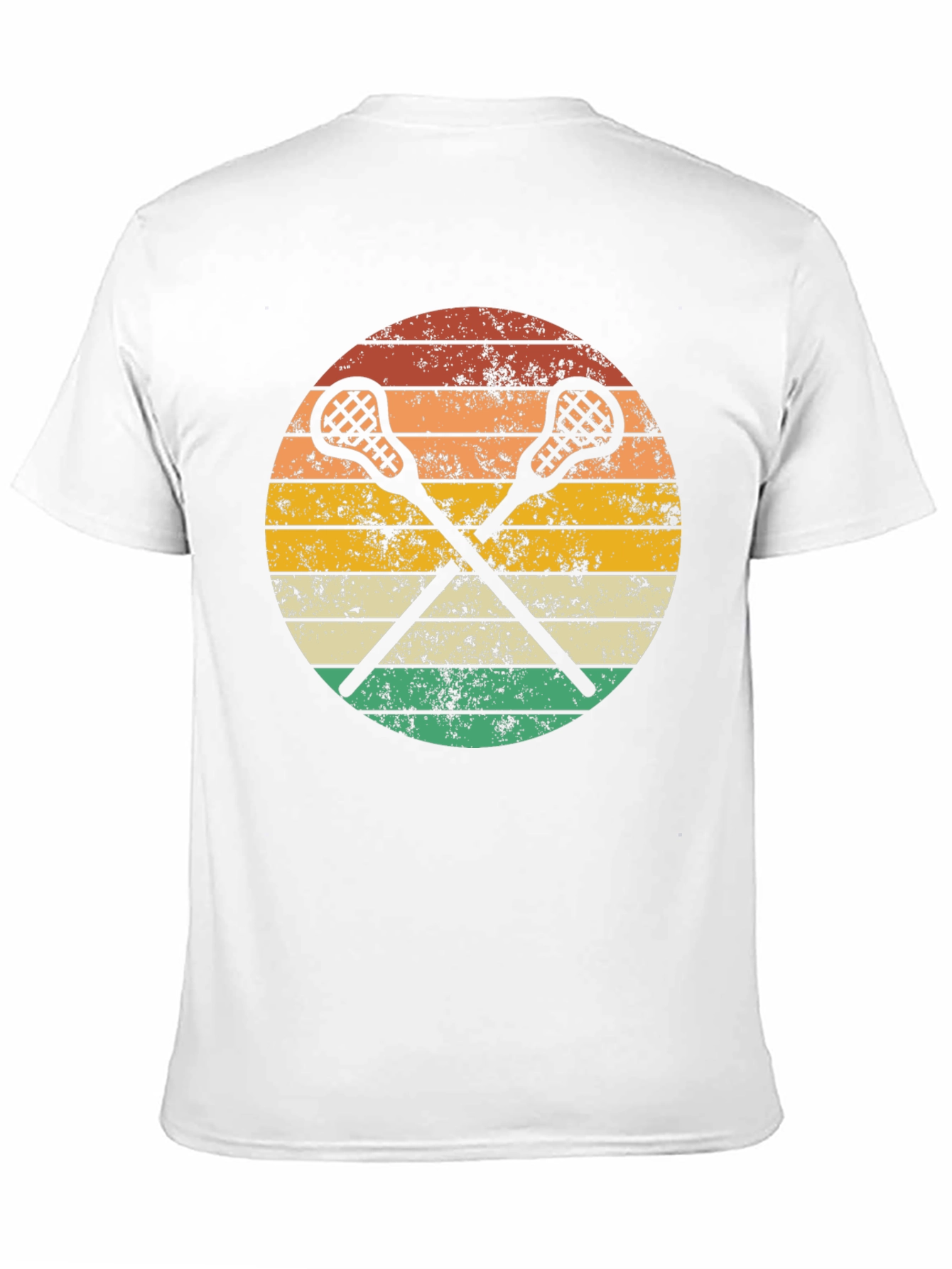 Lacrosse Sticks Retro Style Black T-Shirt