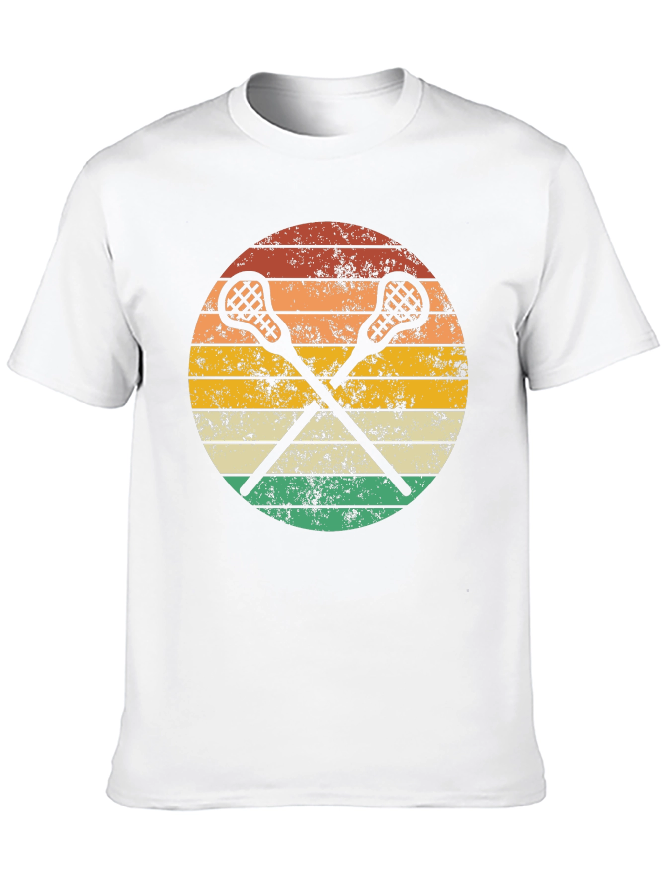 Lacrosse Sticks Retro Style Black T-Shirt